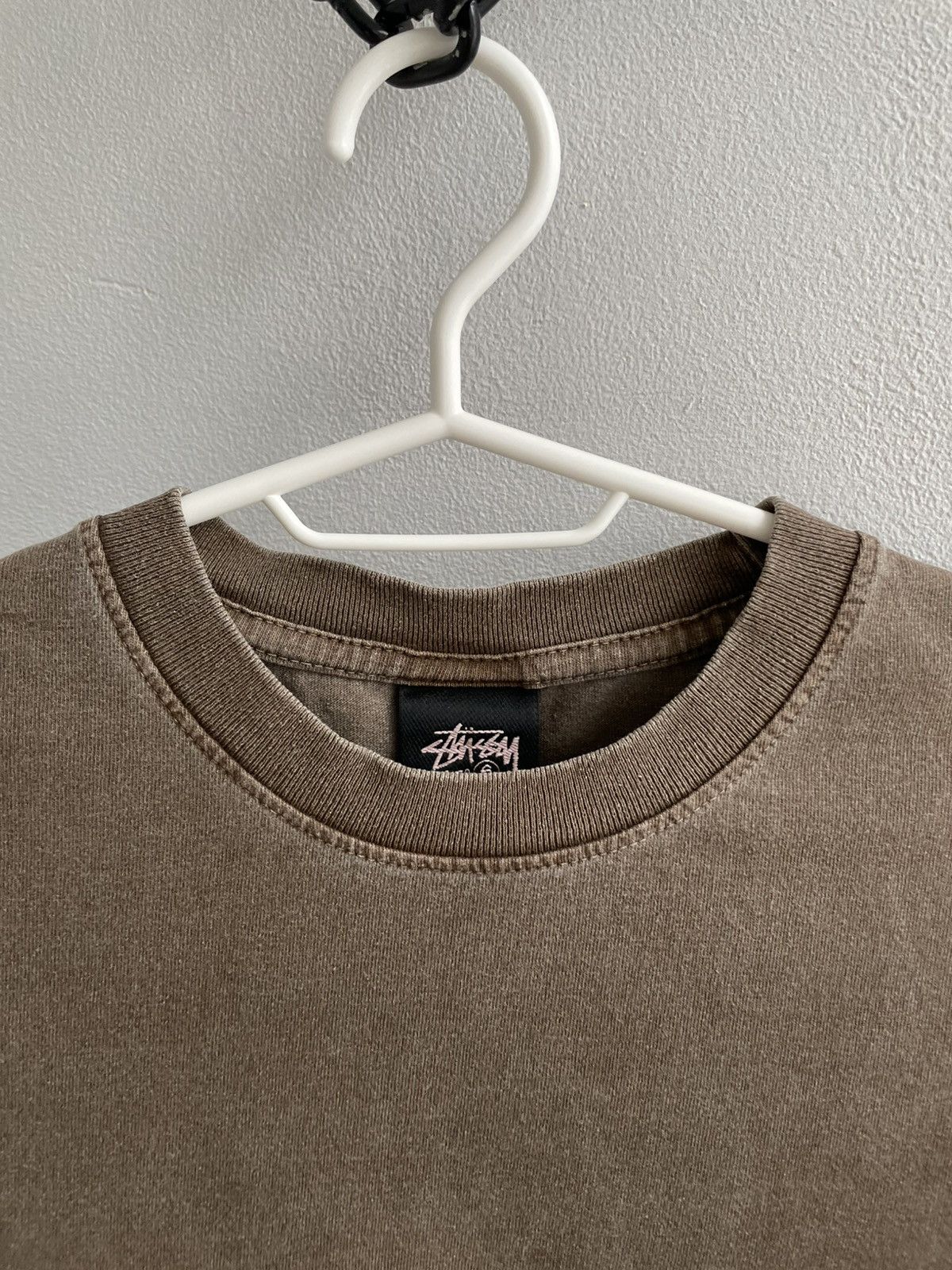 Stussy Stussy Big League Pigment Dyed Logo Brown Green T Shirt Tee Size US S / EU 44-46 / 1 - 13 Thumbnail