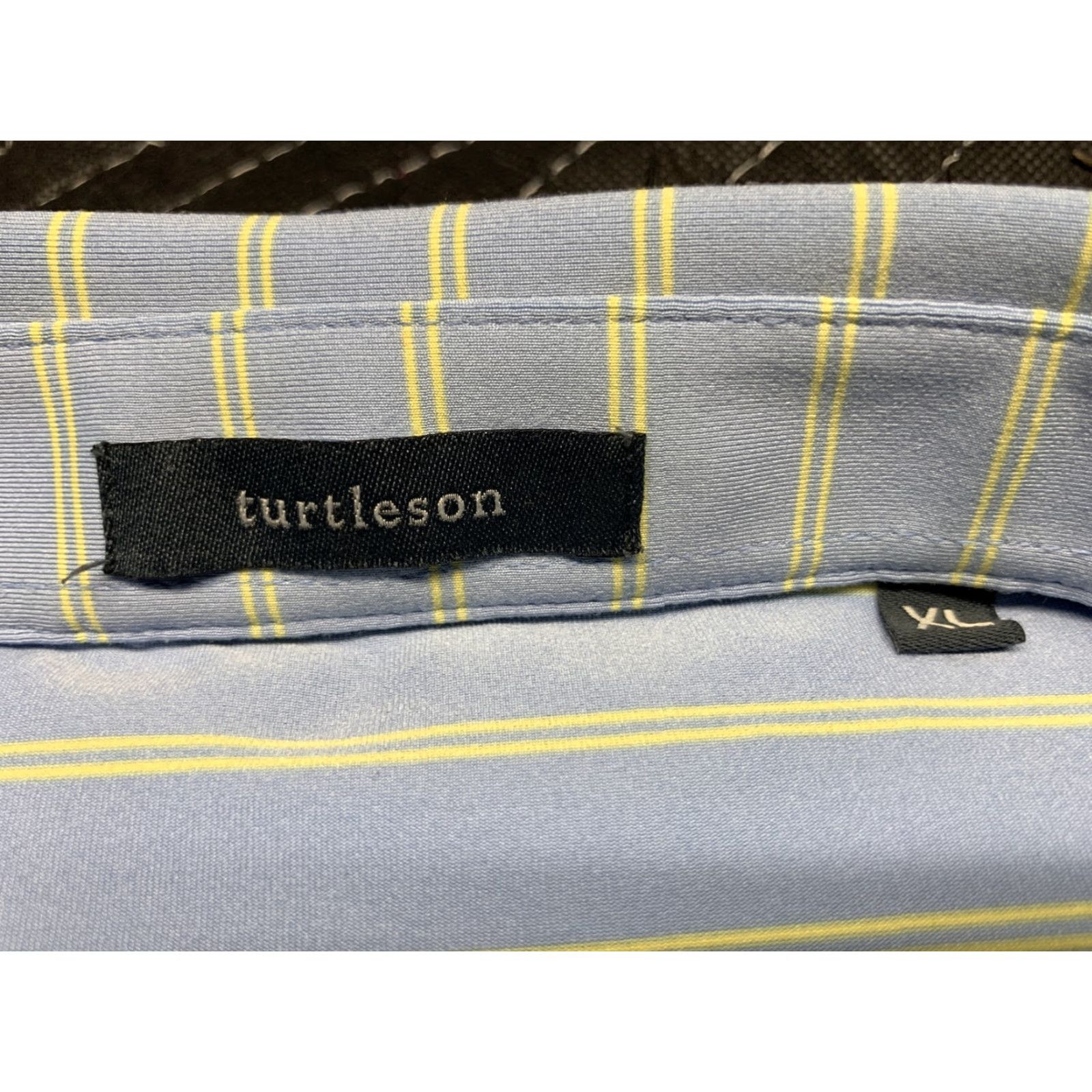 Vintage VINTAGE Turtleson Golf Polo Shirt Blue Yellow Stripe Short Sleeve Adult XL Athletic Mens Size US XL / EU 56 / 4 - 4 Thumbnail