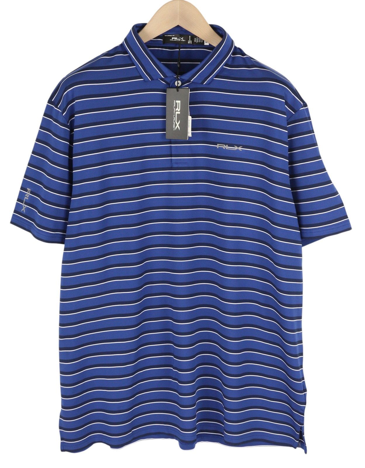 RLX Ralph Lauren GOLF 2XL Blue Striped Polo 84558 Size US XXL / EU 58 / 5 - 1 Thumbnail