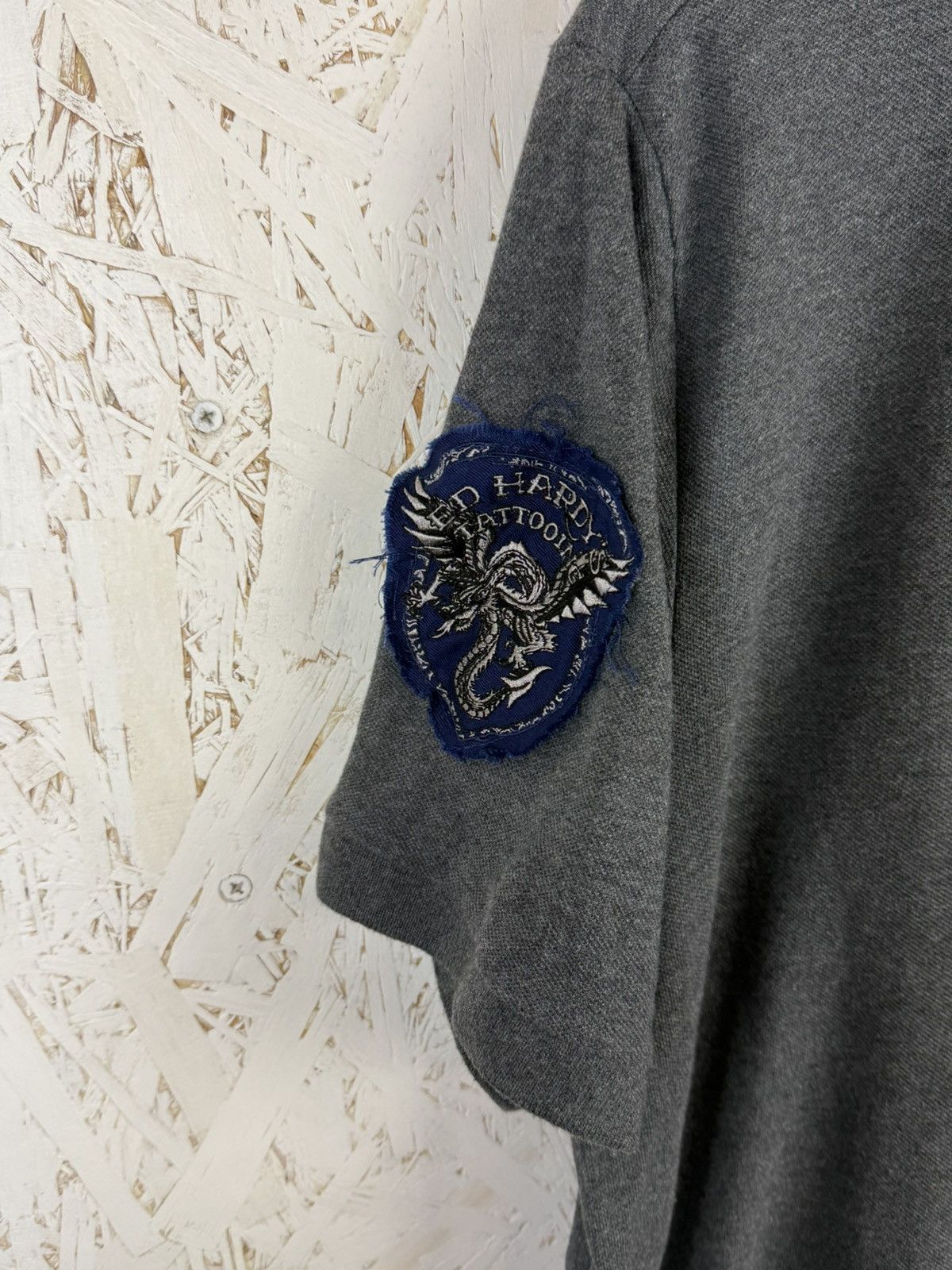 Ed Hardy Vintage Ed Hardy Tattooing Back Logo Y2K Polo Shirt 00s XXL Size US XXL / EU 58 / 5 - 5 Thumbnail