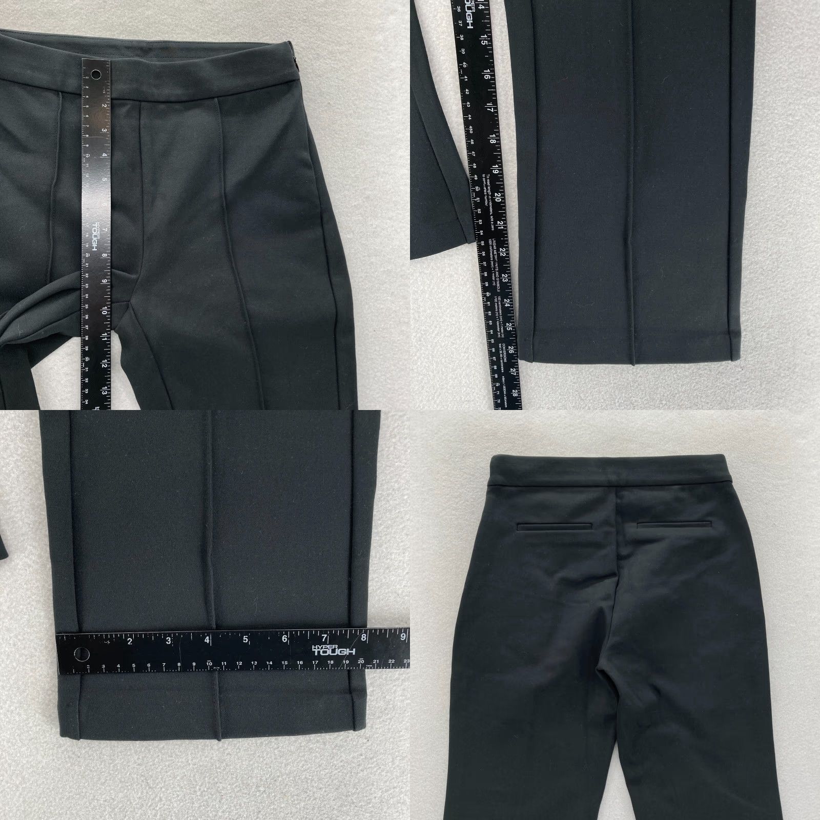 J.Crew J.CREW Crop Flare Ponte Pants Women's 2 Black Stretch Side Zip Casual Comfort Size 26" / US 2 / IT 38 - 8 Thumbnail