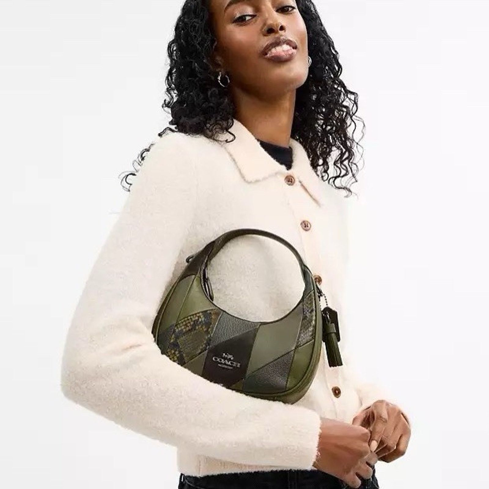 Coach NWT Coach Carmen Mini Crossbody Bag CCE64 Gunmetal/Olive Size ONE SIZE - 8 Thumbnail