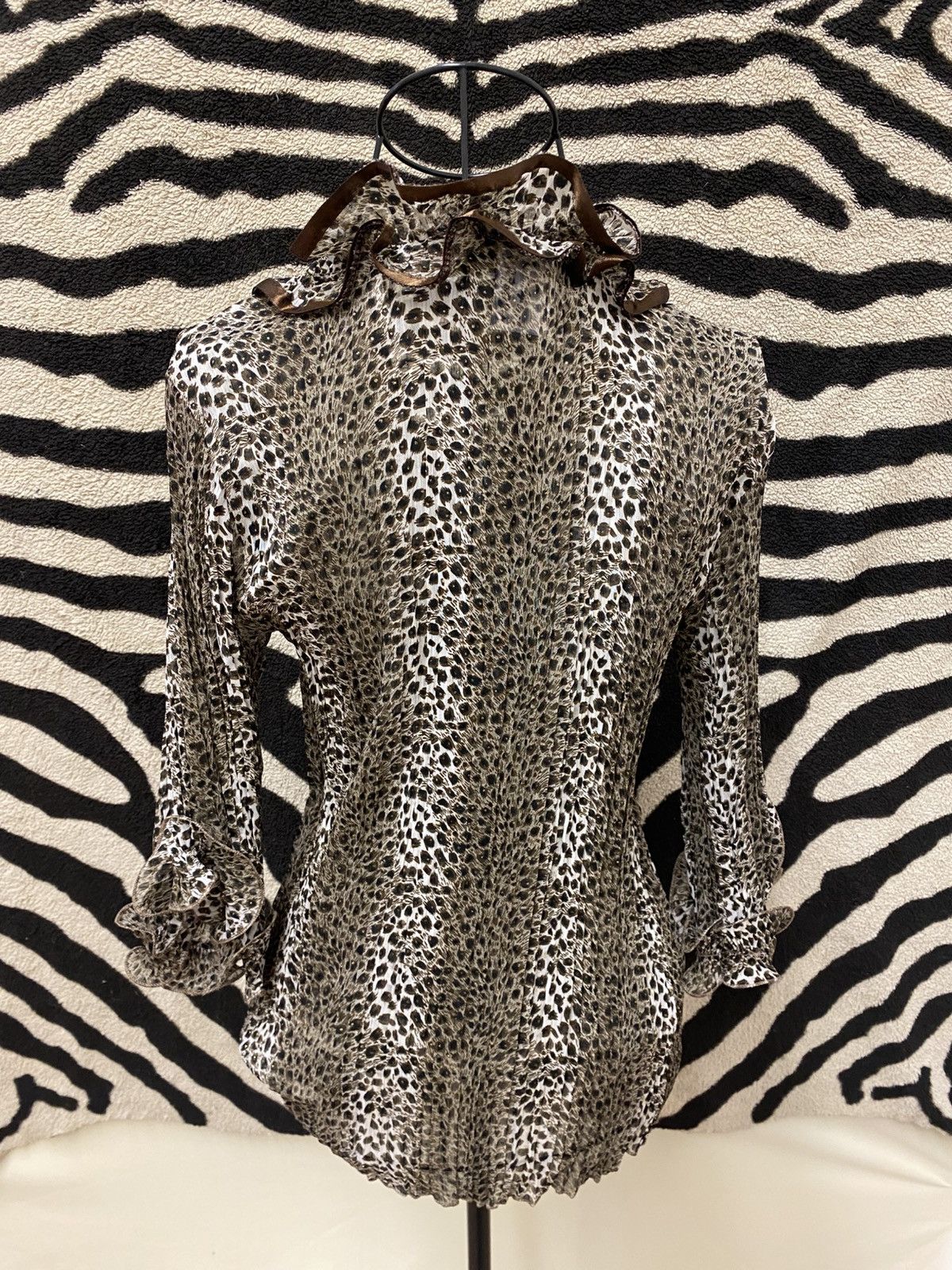 Vintage Vintage leopard print blouse Size S / US 4 / IT 40 - 5 Thumbnail