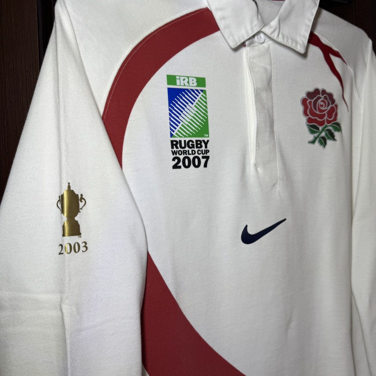 Nike Vintage Y2K Nike England 2007 Rugby World Cup Winner Jersey Size US S / EU 44-46 / 1 - 2 Thumbnail
