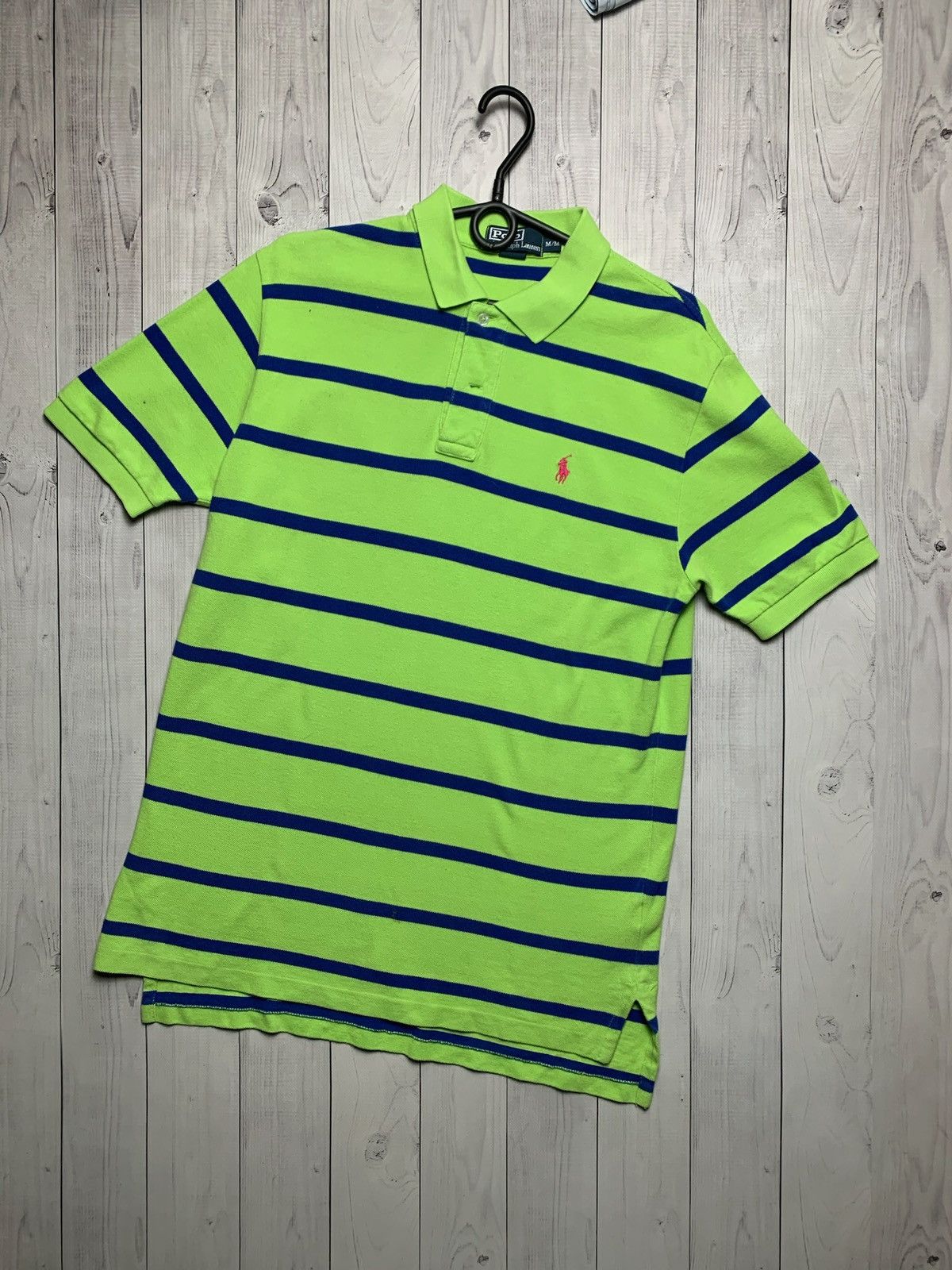 Polo Ralph Lauren × Vintage Vintage polo Ralph Lauren green striped size M Size US M / EU 48-50 / 2 - 1 Thumbnail