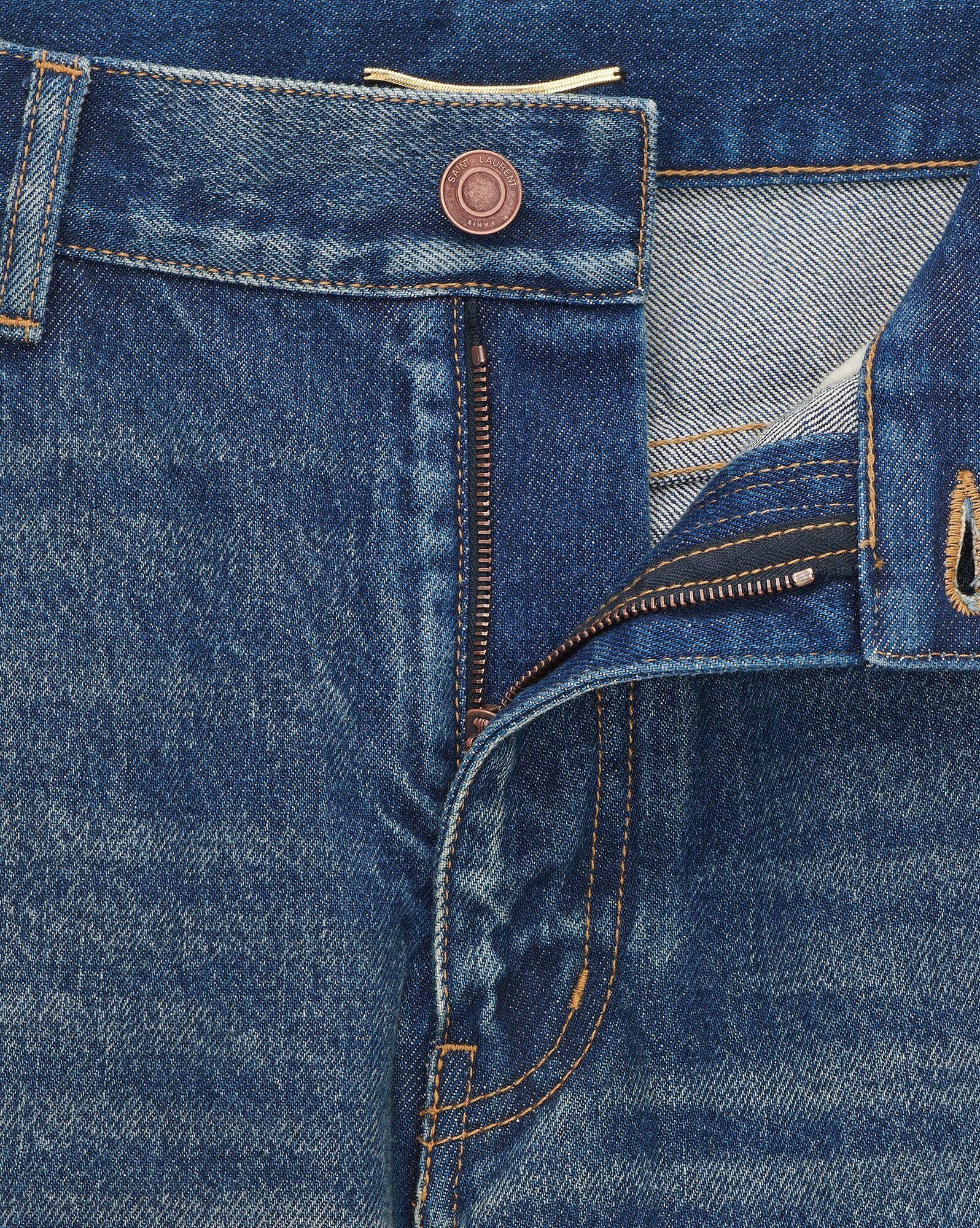 Saint Laurent Paris o1s1wg110125 750948 Cindy Jeans in Beach Denim in Dark Blue Size 27" / US 4 / IT 40 - 3 Thumbnail