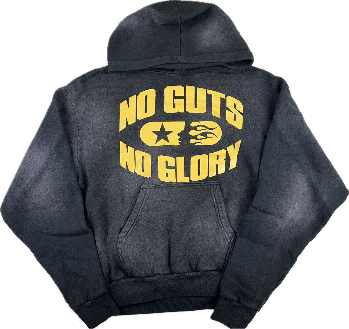 image of Hellstar No Guts No Glory Hoodie in Black, Men's (Size XS)