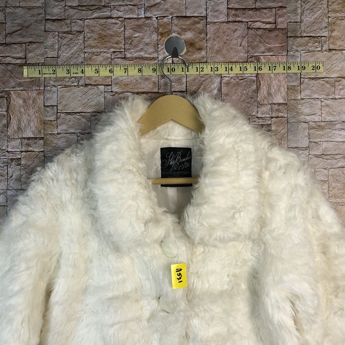 Homespun Knitwear Iky Bombers White Mohair fur Knitwear cardigan #A521 Size XS / US 0-2 / IT 36-38 - 2 Thumbnail