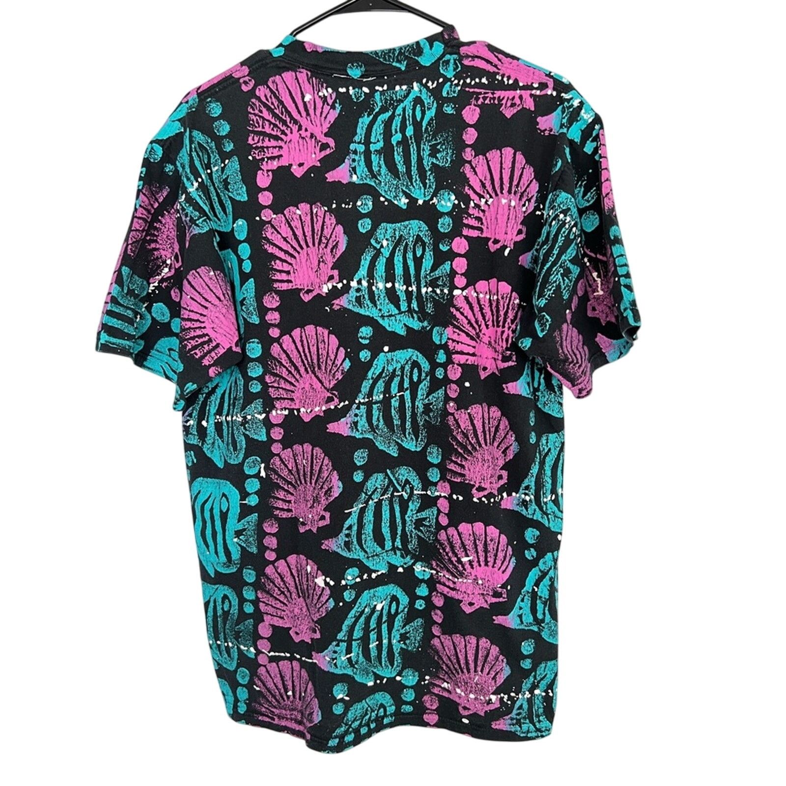 Vintage VINTAGE 90’s AOP ALL OVER FISH NATURE SHIRT MADE IN USA RARE Size US L / EU 52-54 / 3 - 4 Thumbnail