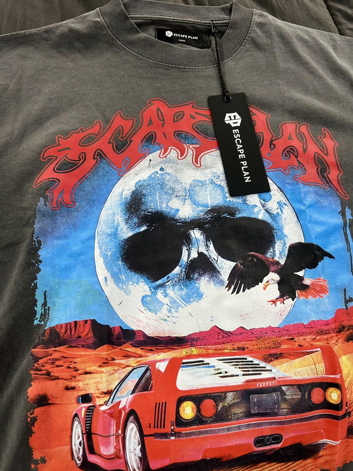 Other Escape Plan - “No Risk No Reward” Tee in Charcoal Grey Lg Size US L / EU 52-54 / 3 - 8 Thumbnail
