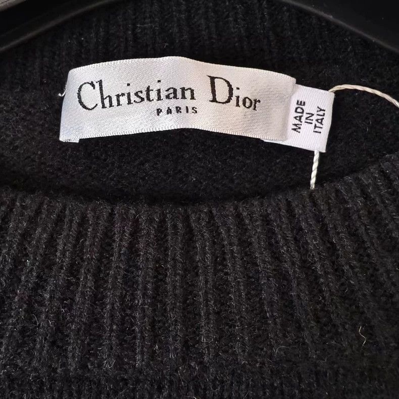 Dior Dior Black Wool Sweater with Embroidery-2505 Size US M / EU 48-50 / 2 - 3 Thumbnail