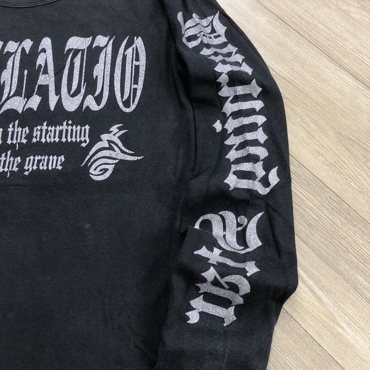 If Six Was Nine × Japanese Brand × Le Grande Bleu (L.G.B.) 2000s Soky Bal Wings Tribal Poem Lgb Style Long Sleeve Size US M / EU 48-50 / 2 - 8 Thumbnail