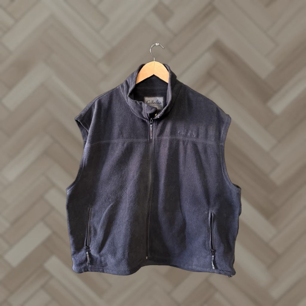 Vintage Cabela's Mens Black Sleeveless Full Zip Fleece Vest Size 2XL Shirt Vest Mens Black Full Zip Fleece Vest 2XL Size US XXL / EU 58 / 5 - 1 Thumbnail