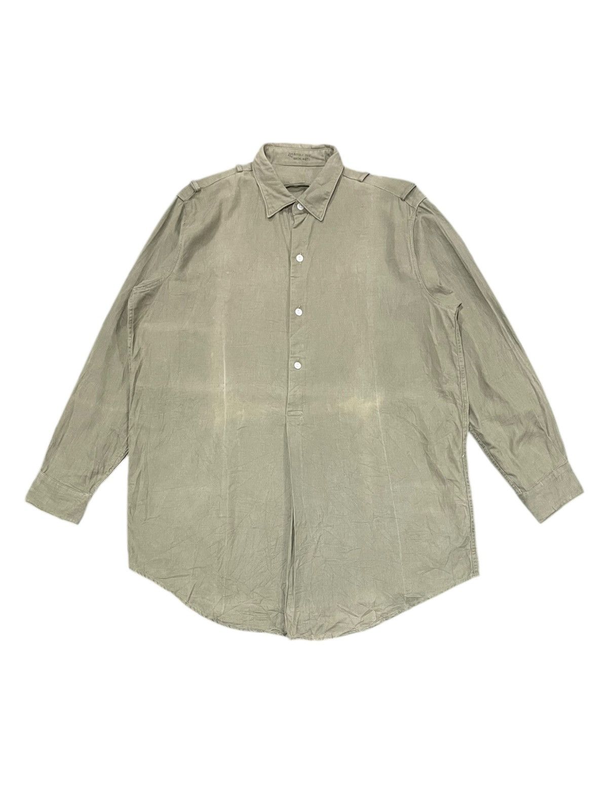 Orslow Very Rare 1960s Czech Republic Granpa Military Shirt Size US L / EU 52-54 / 3 - 4 Thumbnail