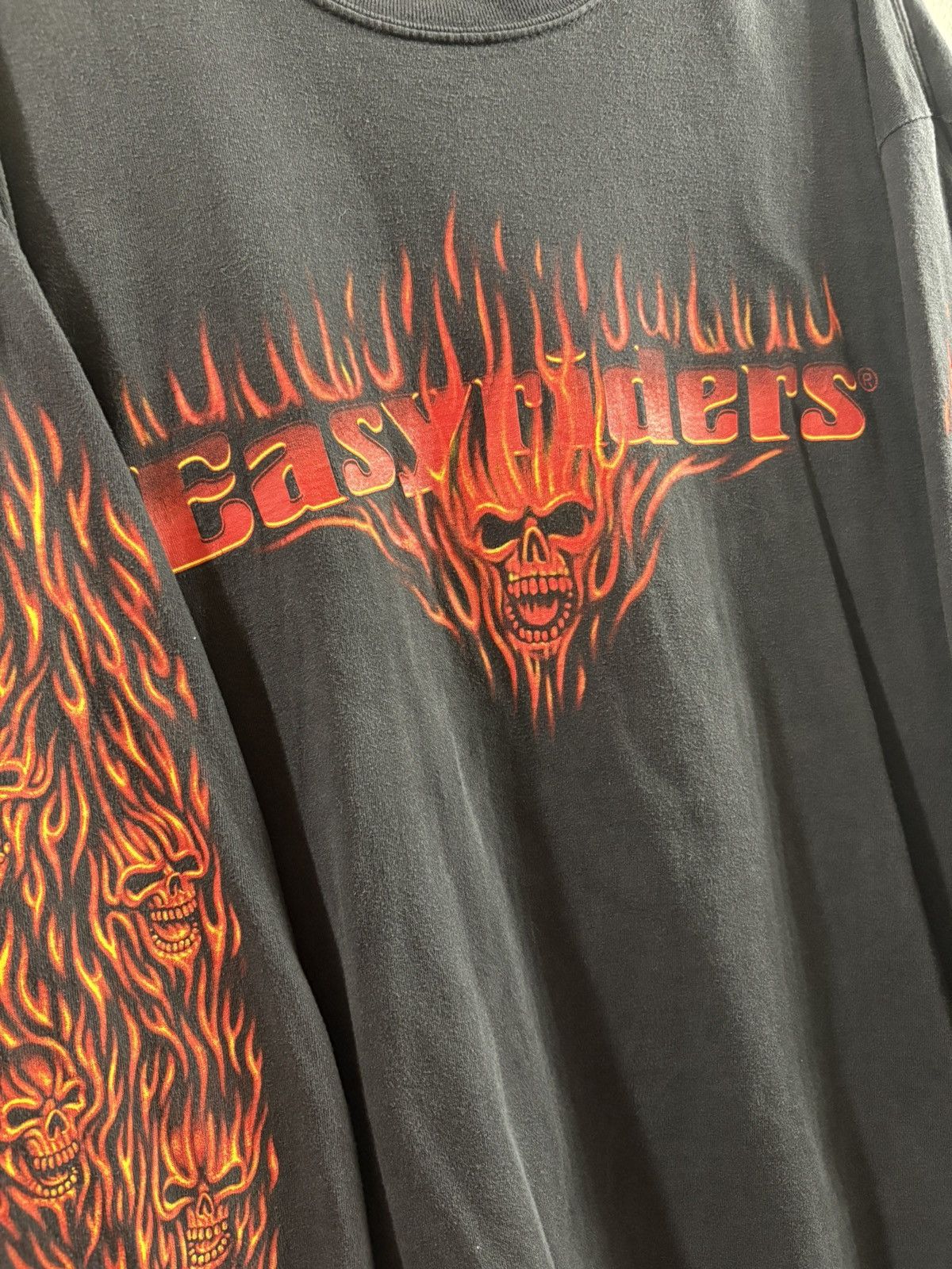 Vintage Vintage 2004 Easy Riders Flame Skull Longsleeve Tee Size US XL / EU 56 / 4 - 4 Thumbnail