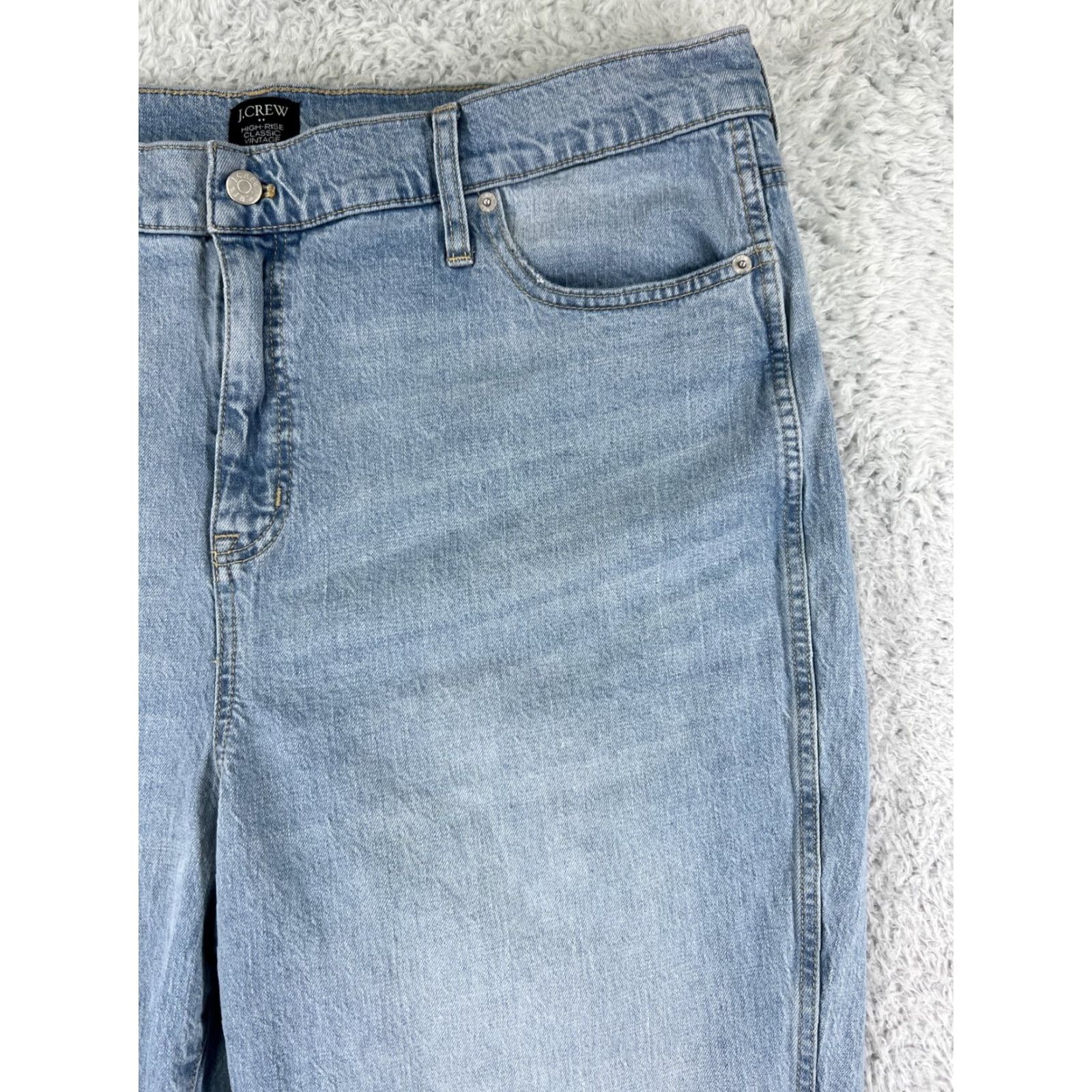 J.Crew J.Crew Women's Blue Denim Jeans - 35 High Rise Straight Fit Cotton Vintage-Inspired 26In Inseam Size 24" / US 00 / IT 34 - 6 Thumbnail