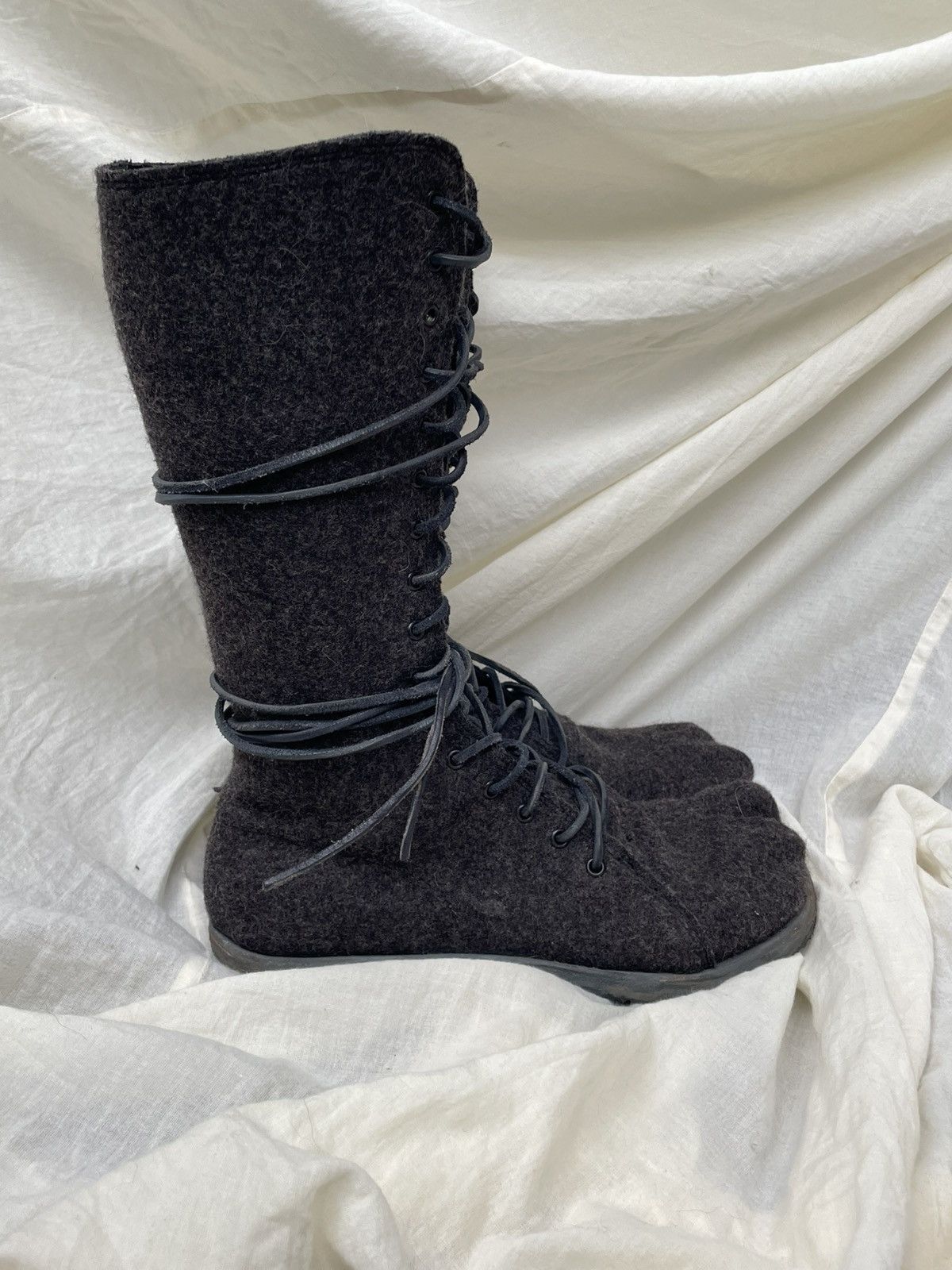Handmade Handmade High Tabi Boots – Wool & Leather Size US 10.5 / IT 40.5 - 2 Thumbnail