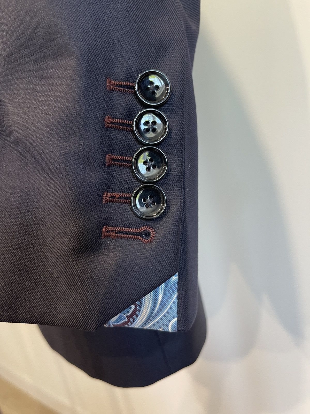Vitale Barberis Canonico Vintage VITALE BARBERIS CANONICO blazer dark blue jacket Size 42R - 4 Thumbnail