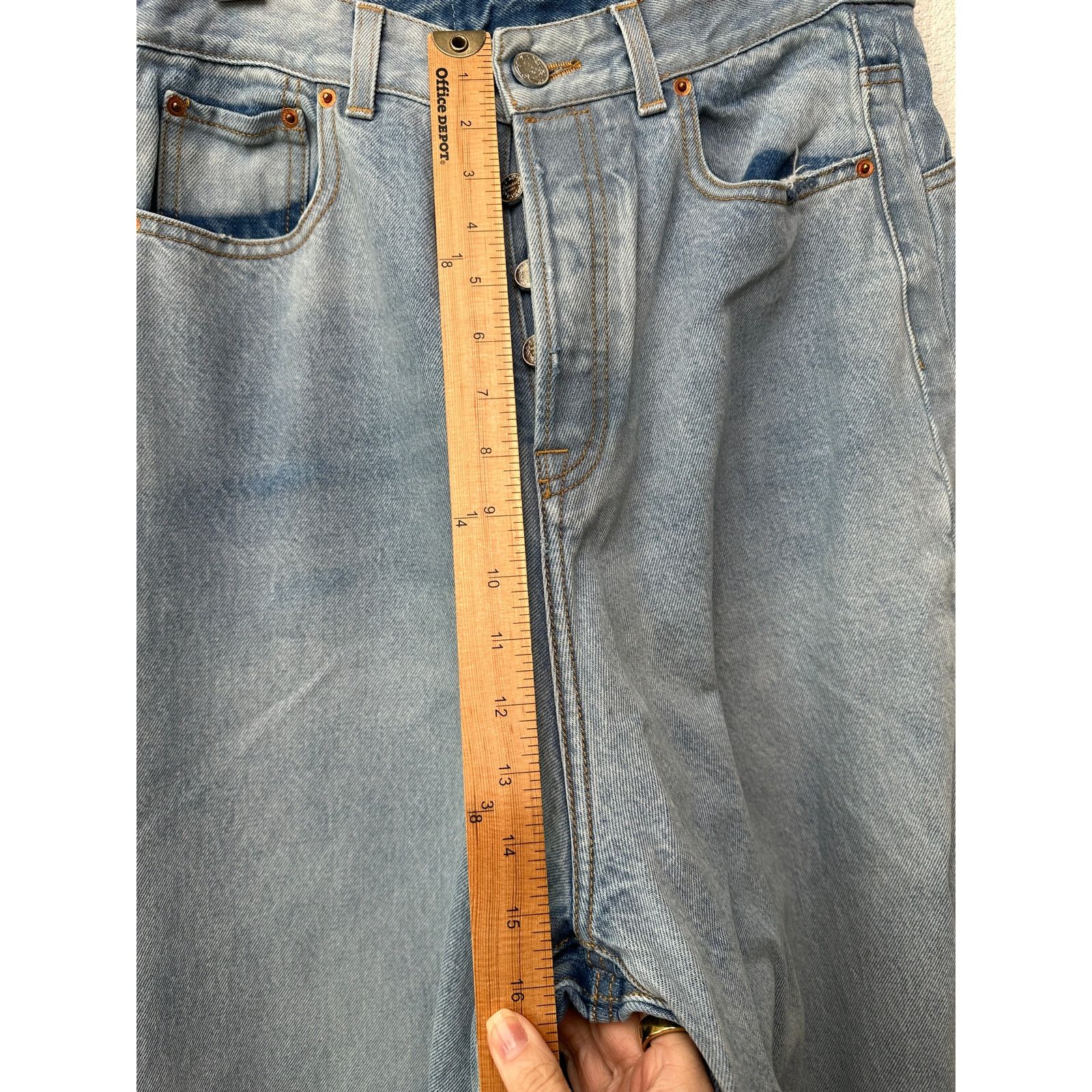 Vetements Vetements Unisex Jeans L High Waist Extra Wide Leg Size US 33 - 16 Thumbnail