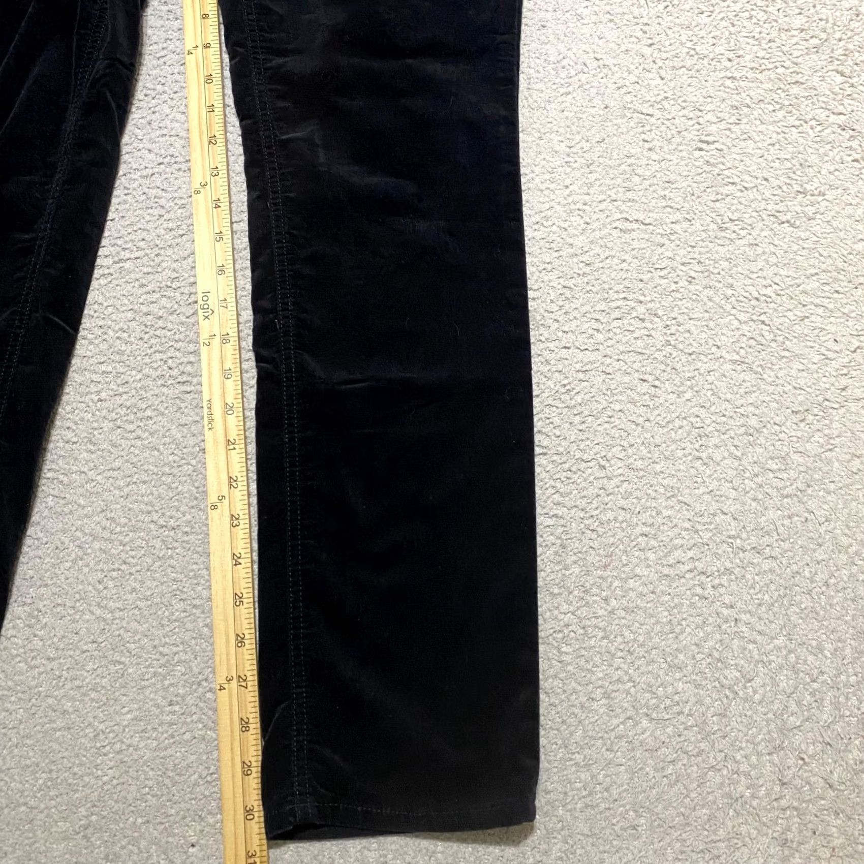 Talbots Talbots Womens Jeans Black Velvet Straight High Rise Dark Wash Size 10 Size 24" / US 00 / IT 34 - 6 Thumbnail