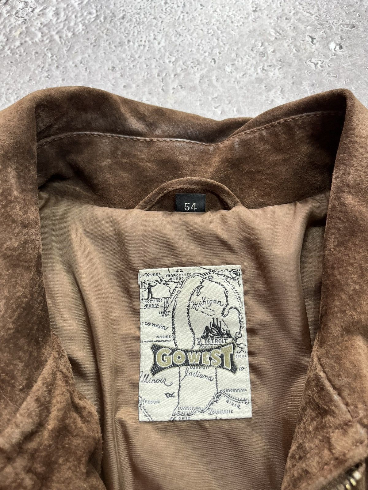 Genuine Leather Vintage Brown Leather Jacket Distressed Genuine Leather 52 Size US L / EU 52-54 / 3 - 7 Thumbnail