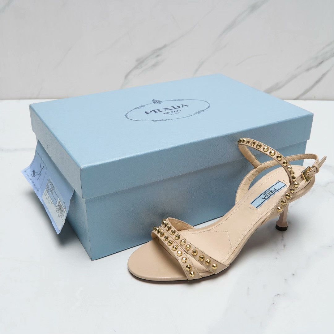 Prada Prada Women's Studded Stiletto Sandals Size US 6 / IT 36 - 1 Thumbnail