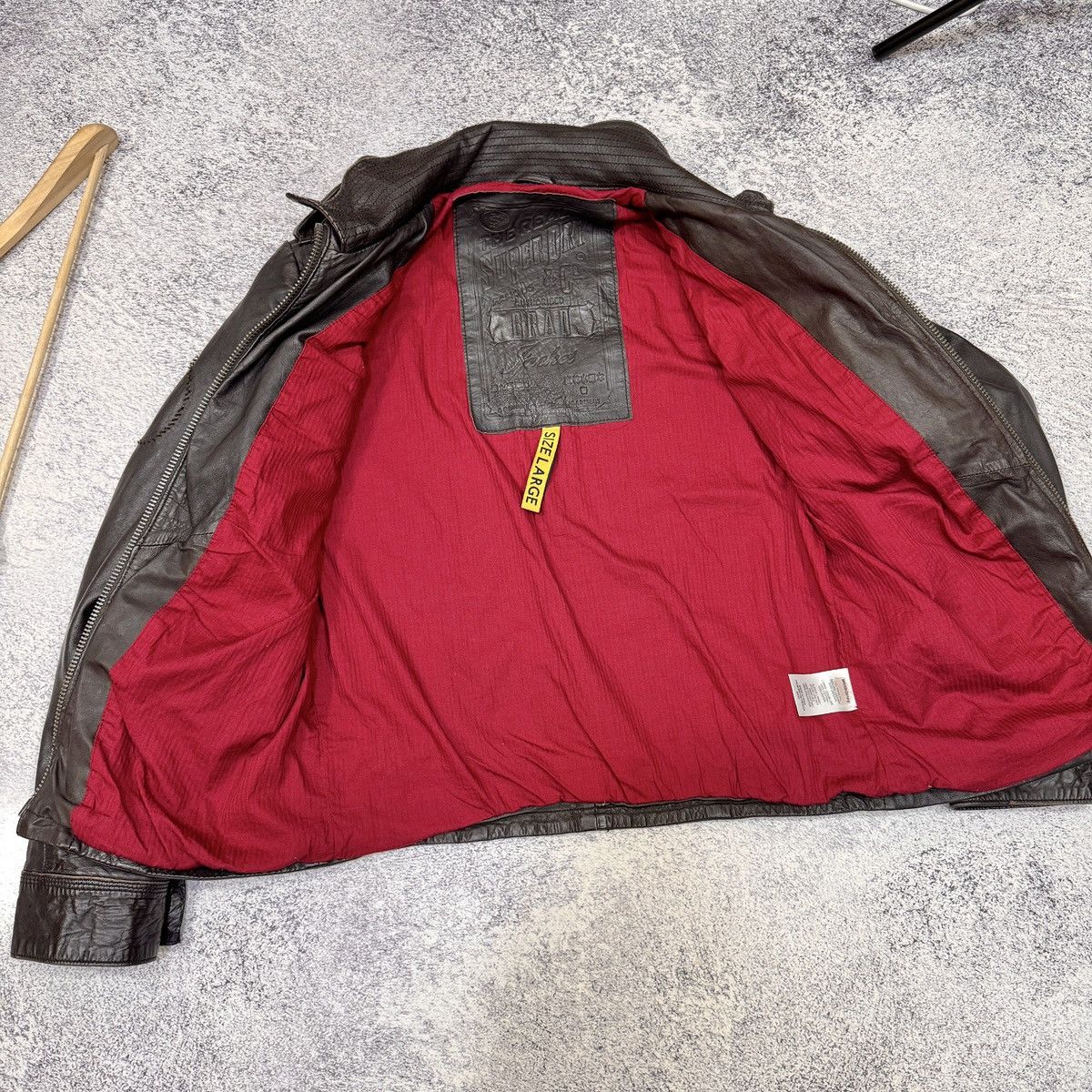 Superdry Superdry Brad Leather Jacket Dark Brown L size Size US L / EU 52-54 / 3 - 11 Thumbnail