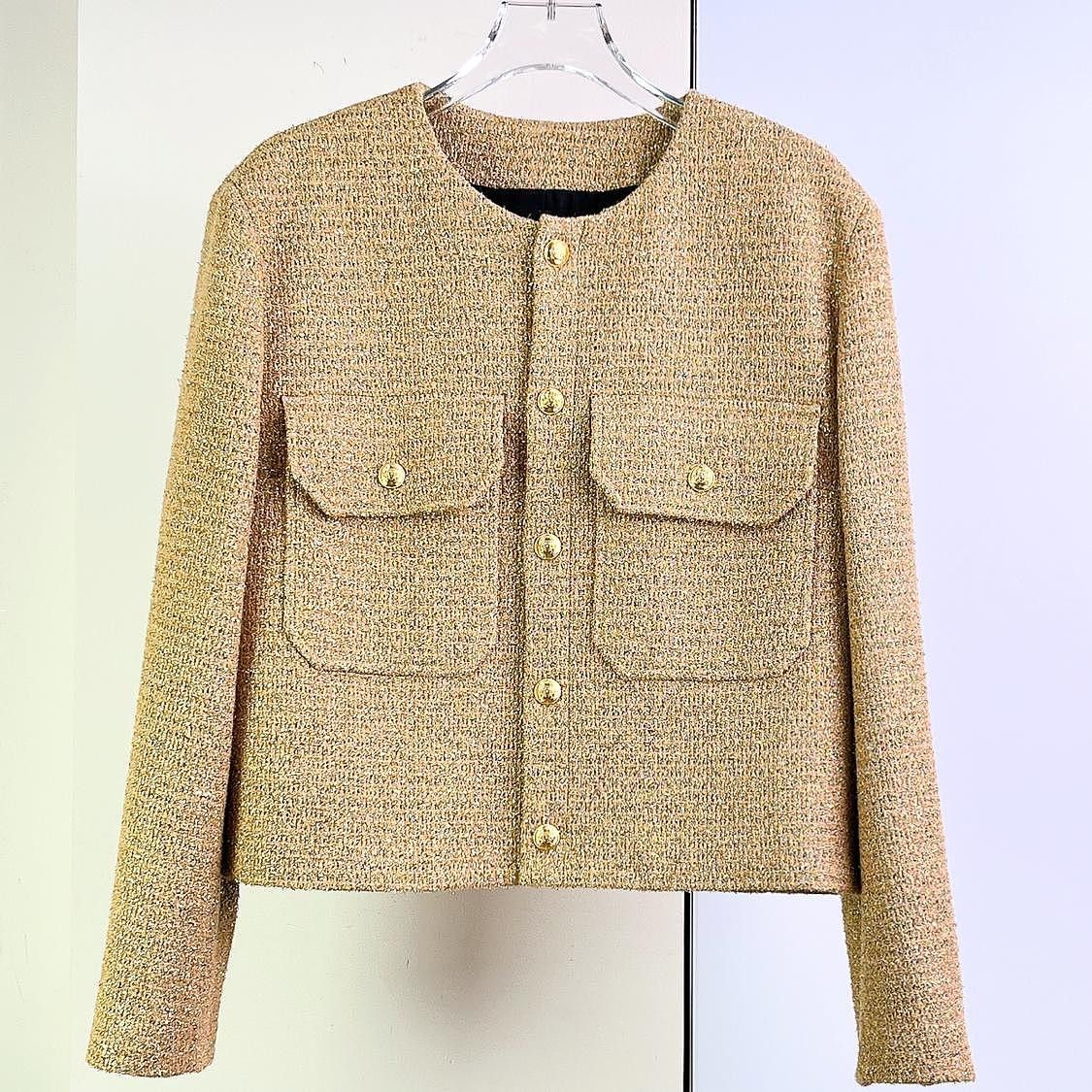 Celine Celine Gold Shimmer Jacket Size 40 Size M / US 6-8 / IT 42-44 - 1 Thumbnail