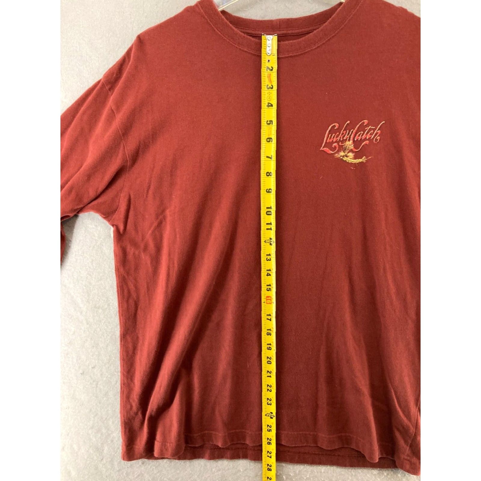 Vintage Columbia Shirt Mens Large Orange Long Sleeve Lucky Catch Trout River Button-Up Crew Neck Cotton Size US L / EU 52-54 / 3 - 4 Thumbnail