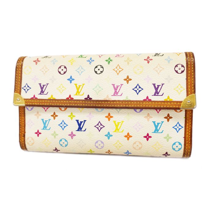 Auth Louis Vuitton Monogram Multicolore Portofeuil International