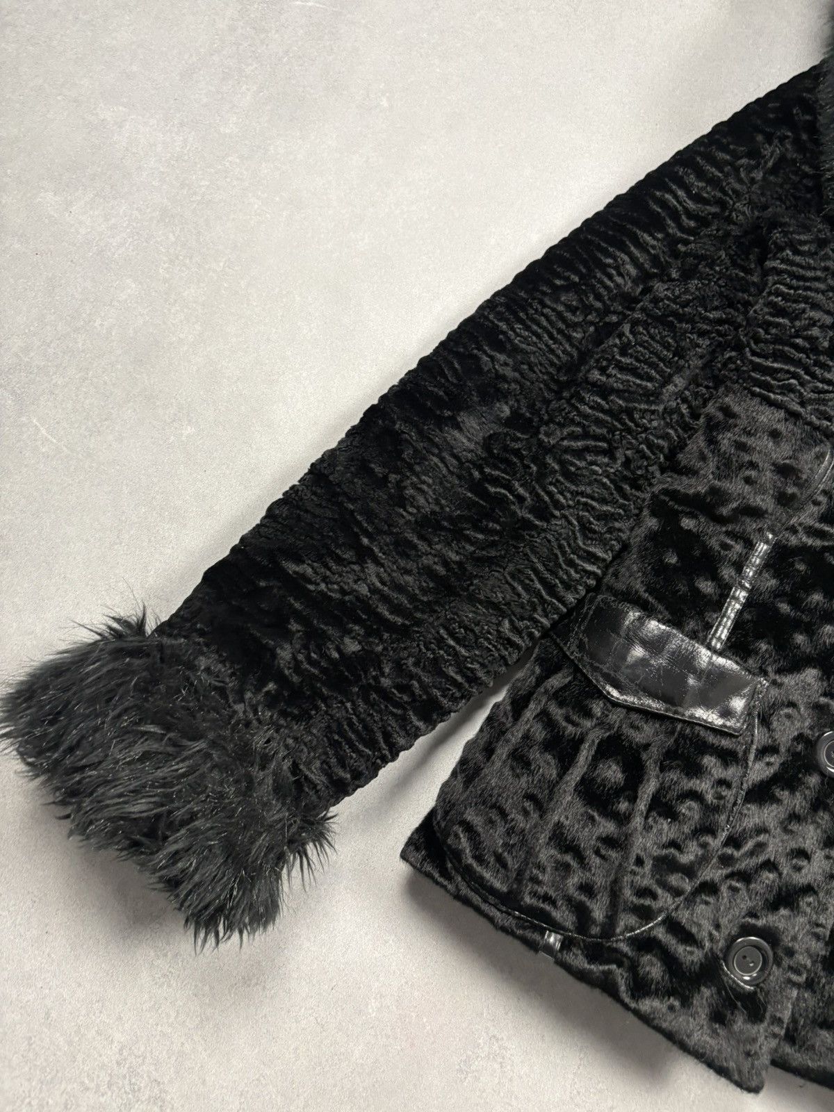 Vintage Vintage Karakul Lamb Fur Hooded Jacket With Faux Fur Trim S Size S / US 4 / IT 40 - 5 Thumbnail