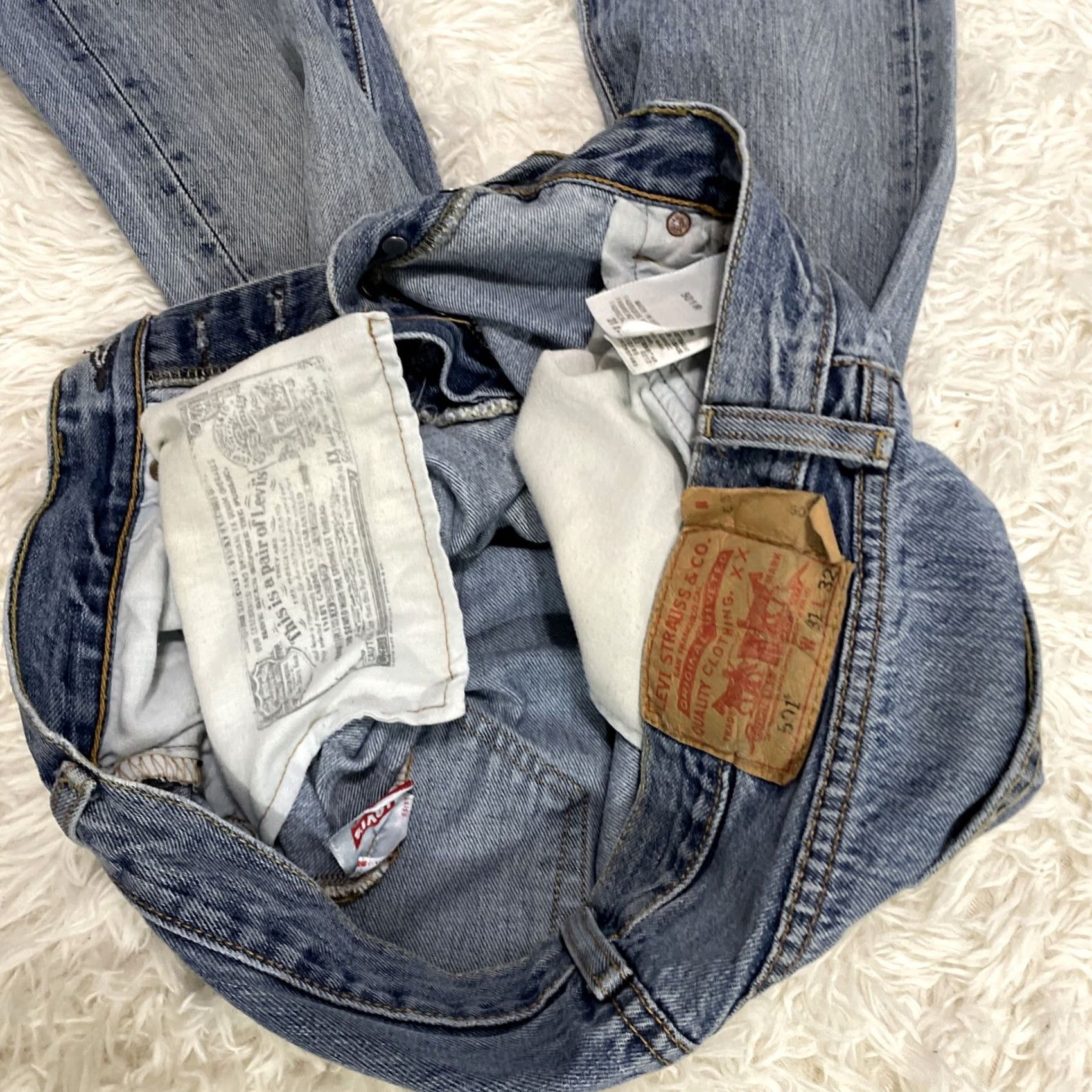 Levi's VINTAGE Levi's 501xx Jeans Men 31x32 Blue Straight Denim Work Grunge 90s USA 5-Pocket Mens Size US 31 - 5 Thumbnail