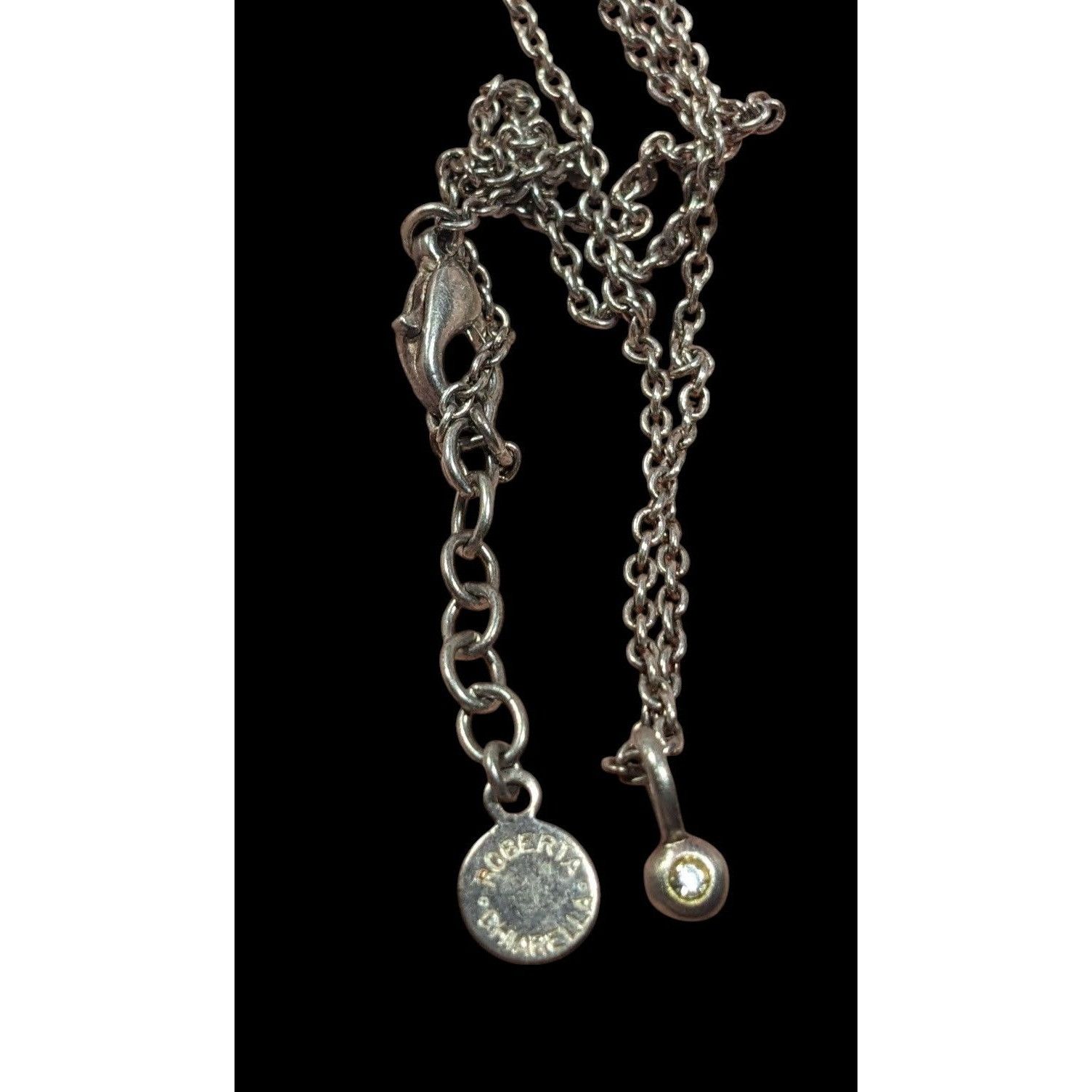 Other Roberta Chiarella Minimalist Silver Tone Rhinestone Pendant Size ONE SIZE - 5 Thumbnail