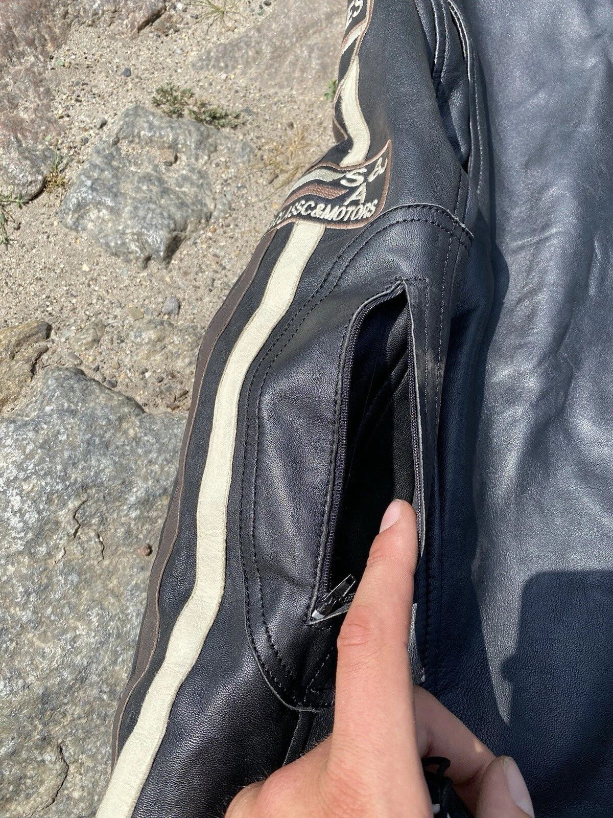 Other Motorcycle Leather Jacket Biker Motorcycle Jacket Men's Sz S Size US S / EU 44-46 / 1 - 7 Thumbnail