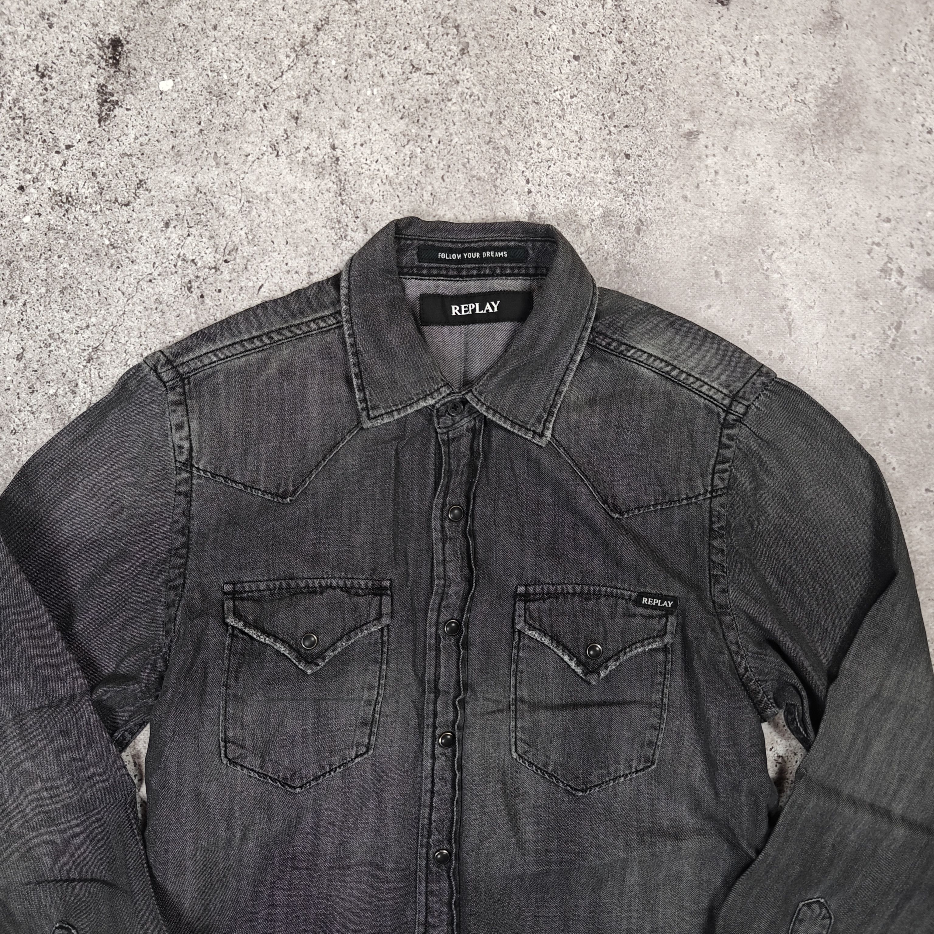 Replay Replay Gray Denim Shirt size S Size US S / EU 44-46 / 1 - 2 Thumbnail
