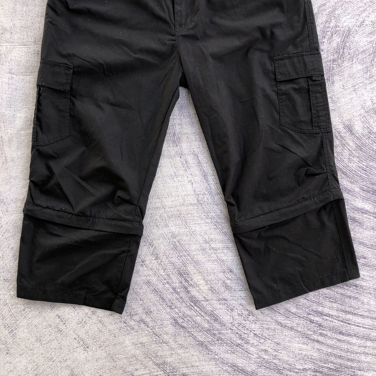 Vintage Japanese Cargo Pants Baggie All black Tactical With 6 pocket Size US 35 - 3 Thumbnail