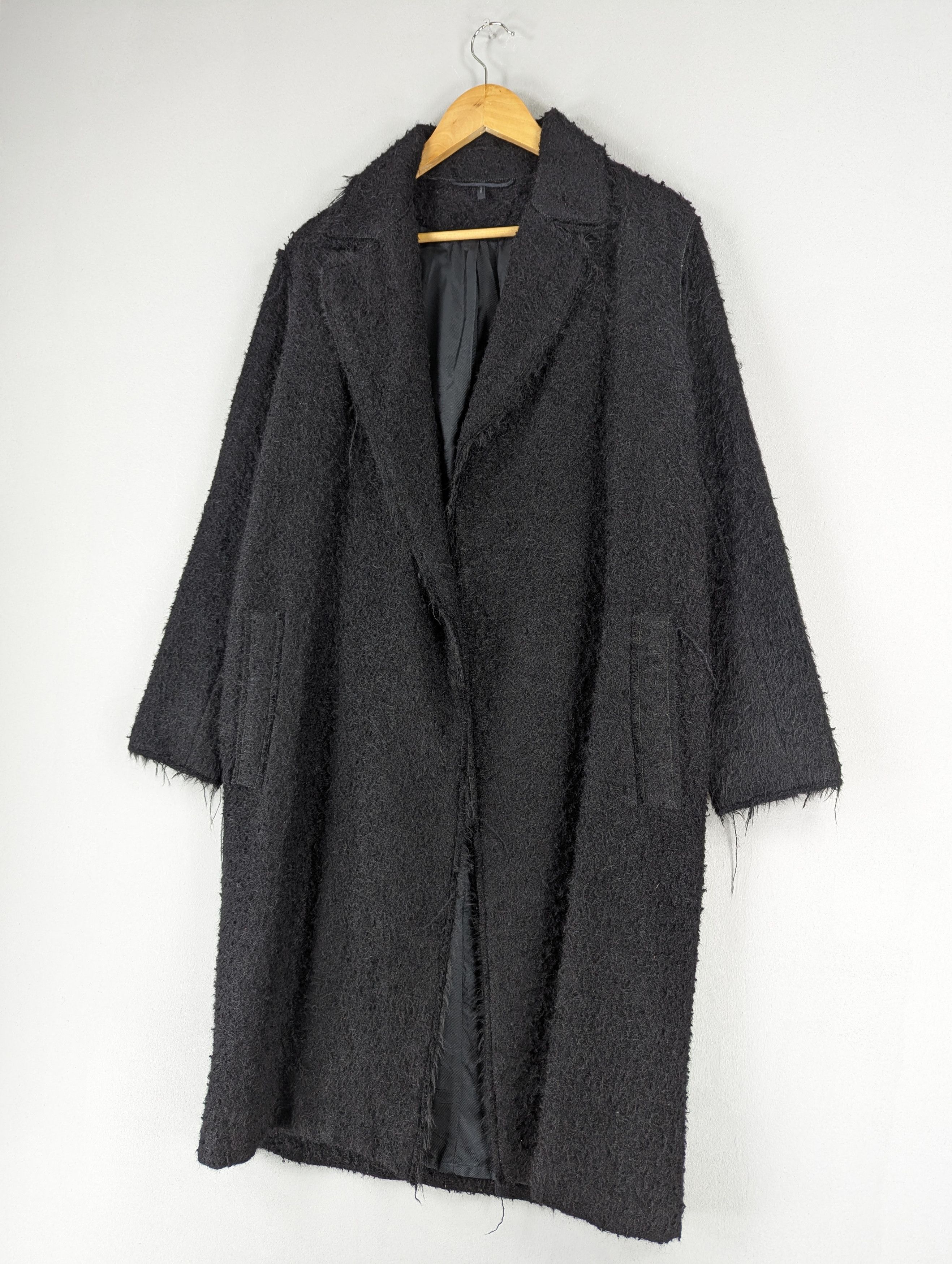 Helmut Lang Helmut Lang 'Shaggy' Long Coat-Black Size S Size US S / EU 44-46 / 1 - 2 Thumbnail