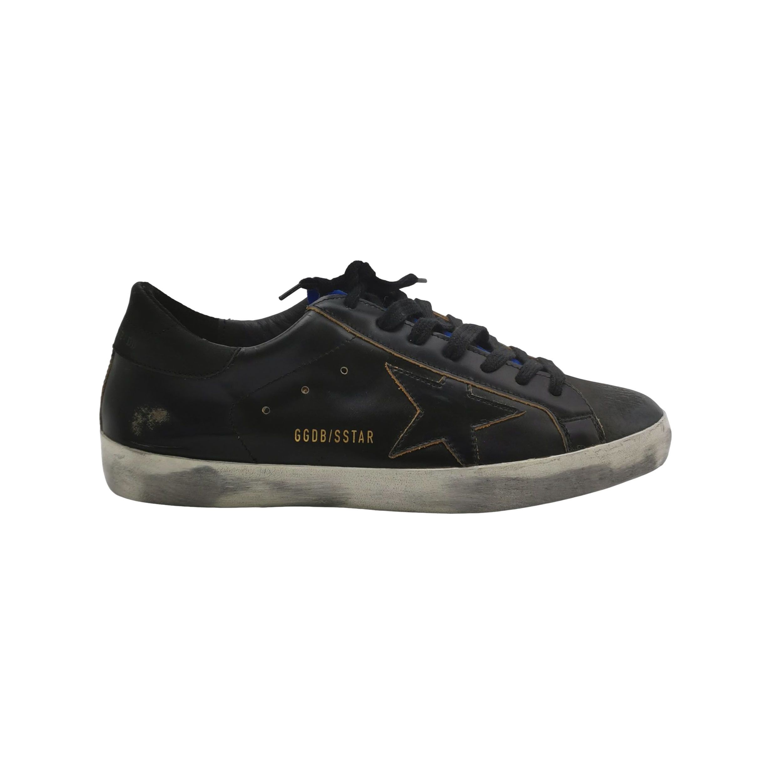 Golden Goose Golden Goose Super-Star Black Leather Sneakers 41 Size US 8 / EU 41 - 1 Thumbnail