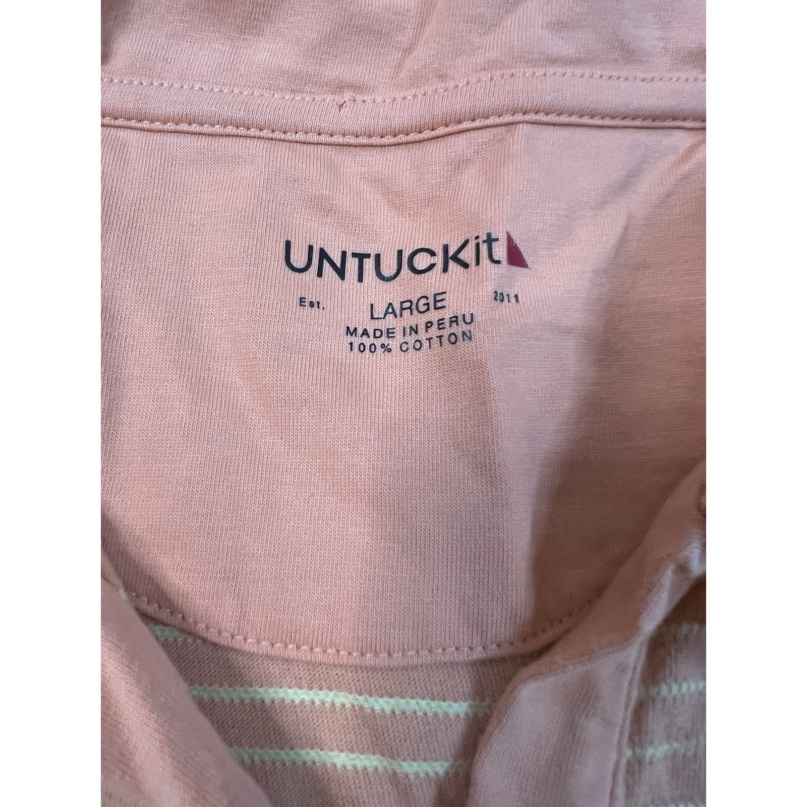 UNTUCKit Untuckit Polo Shirt Golf Orange Short Sleeve Men Sz L Size US L / EU 52-54 / 3 - 2 Thumbnail