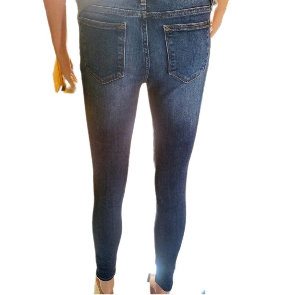 Other Vigoss Jagger Skinny Blue Distressed Women's Jeans Sz 26/27 Size 26" / US 2 / IT 38 - 3 Thumbnail