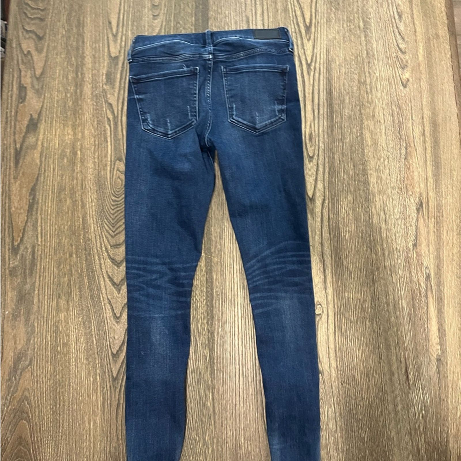 Express Express Ankle Legging Jeans Perfect Raw Hem Blue Size 2L Size 26" / US 2 / IT 38 - 11 Thumbnail