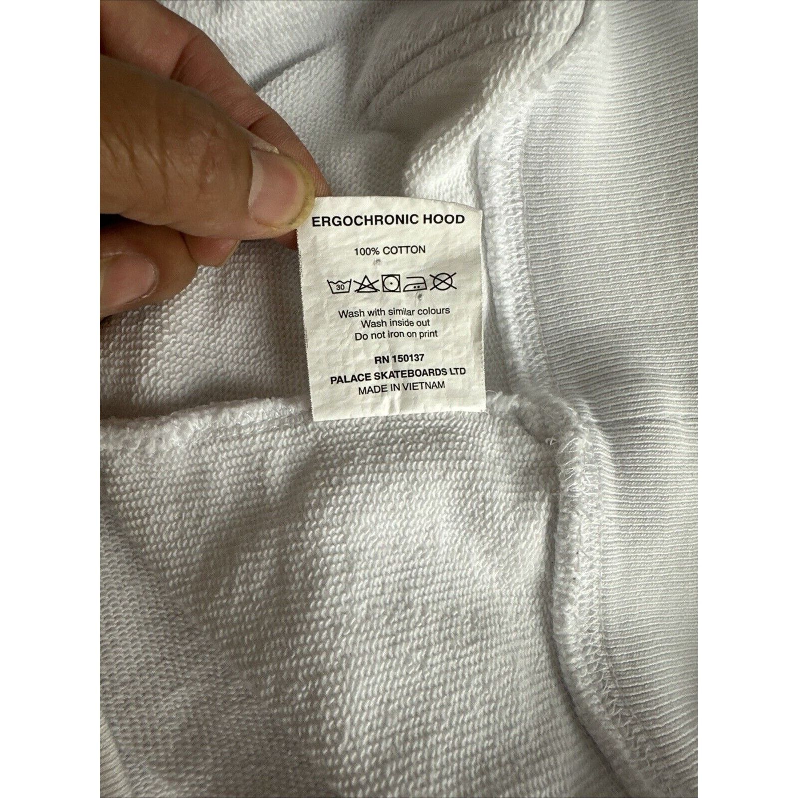 Palace Palace Ergochronic Hoodie White Sweatshirt Men’s Size M Size US M / EU 48-50 / 2 - 7 Thumbnail
