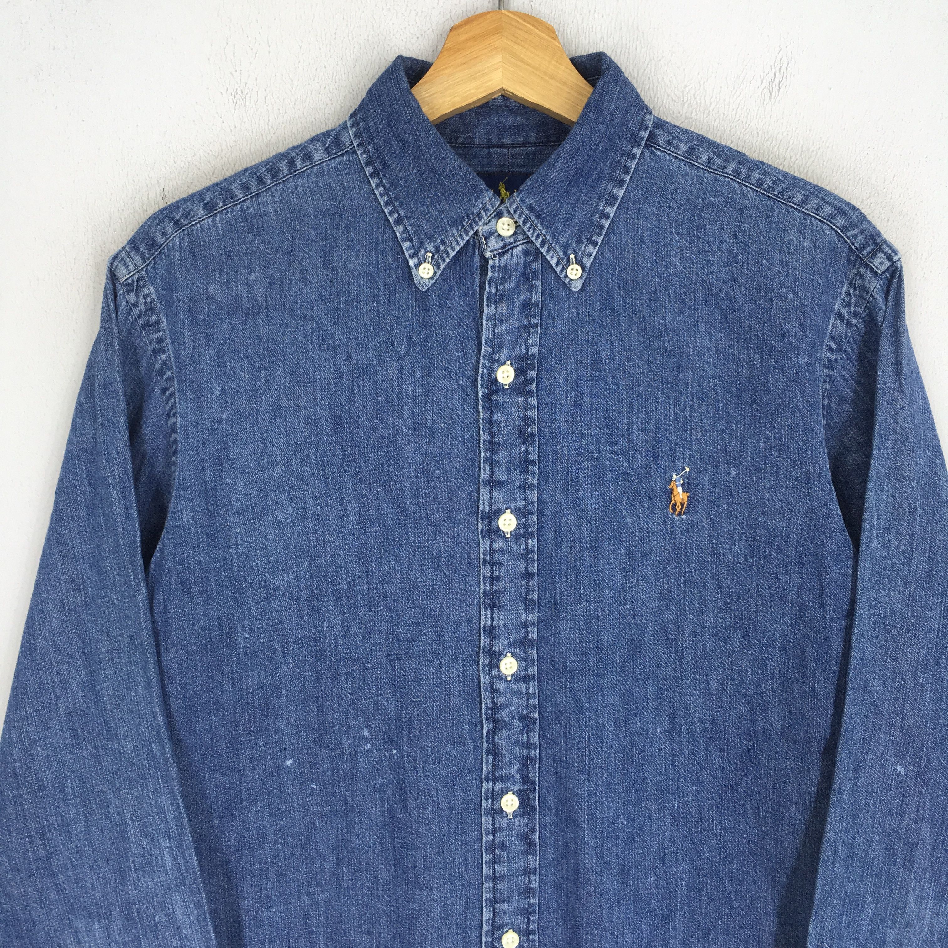 Polo Ralph Lauren Vintage Polo Ralph Lauren Denim Shirt Polo Pony RL Jeans Size US S / EU 44-46 / 1 - 7 Thumbnail