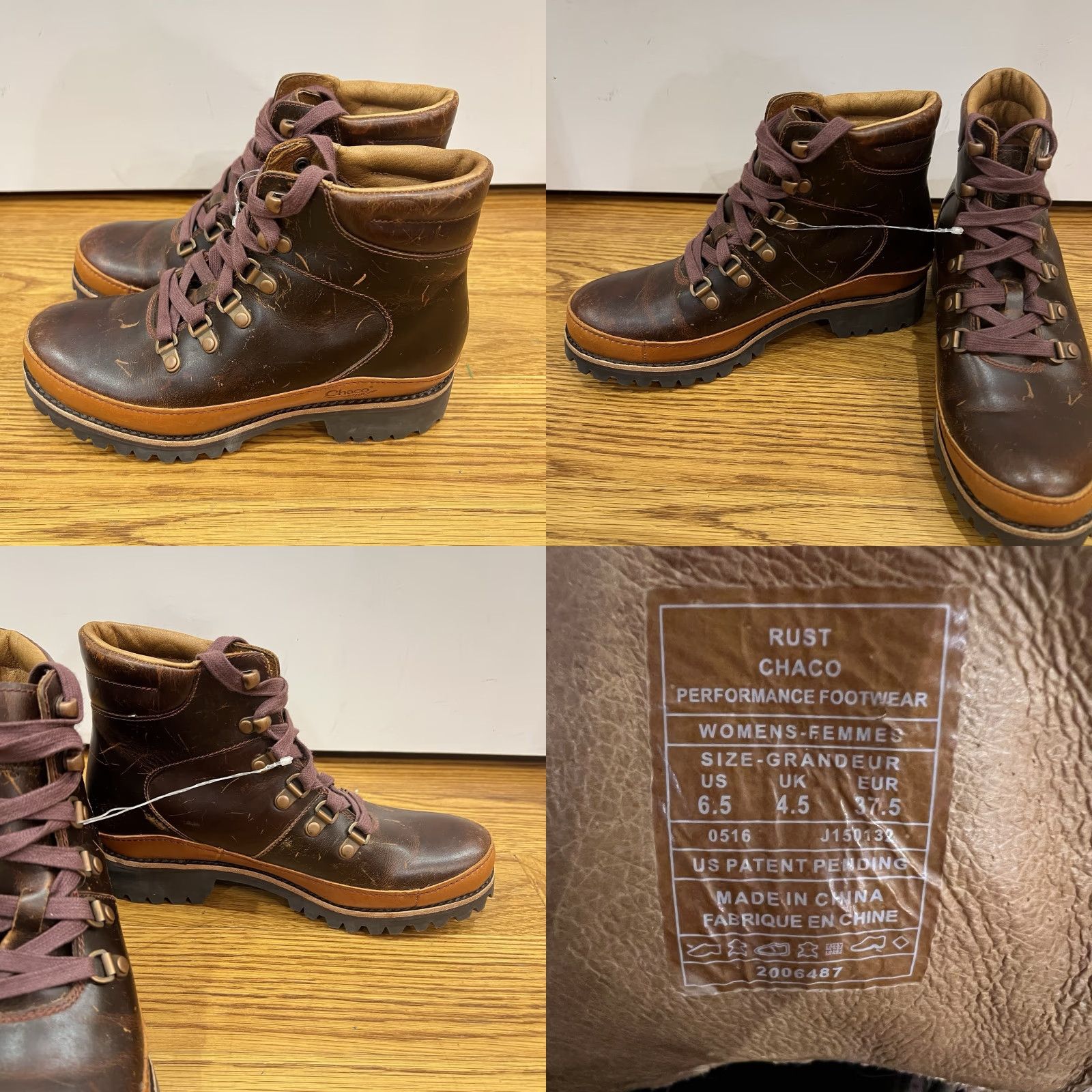 Chaco NWT Chaco Fields Womens Brown Outdoor Leather Waterproof Lace Up Boots Size 6.5 Modern Bootie Size US 7 / IT 37 - 8 Thumbnail
