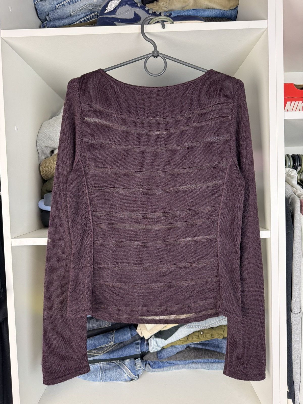 Sarah Pacini Sarah Pacini Italy Merino Wool Blend Striped Sweater Top OS Size ONE SIZE - 14 Thumbnail