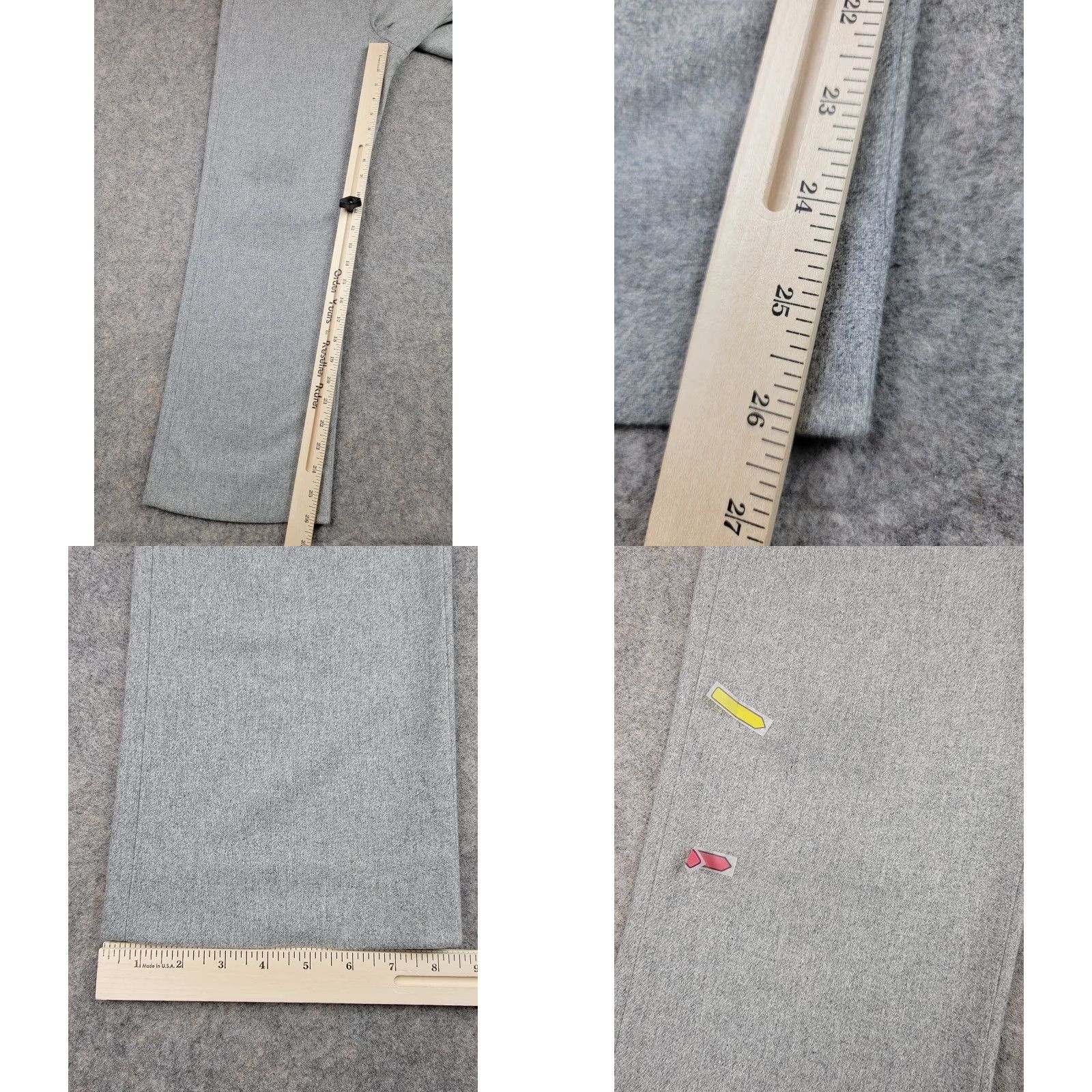 Rag & Bone Rag & Bone Pants Womens 0 Gray Wool Blend Wide-Leg Trouser Dress Work Office Size 25" / US 0 / IT 36 - 9 Thumbnail