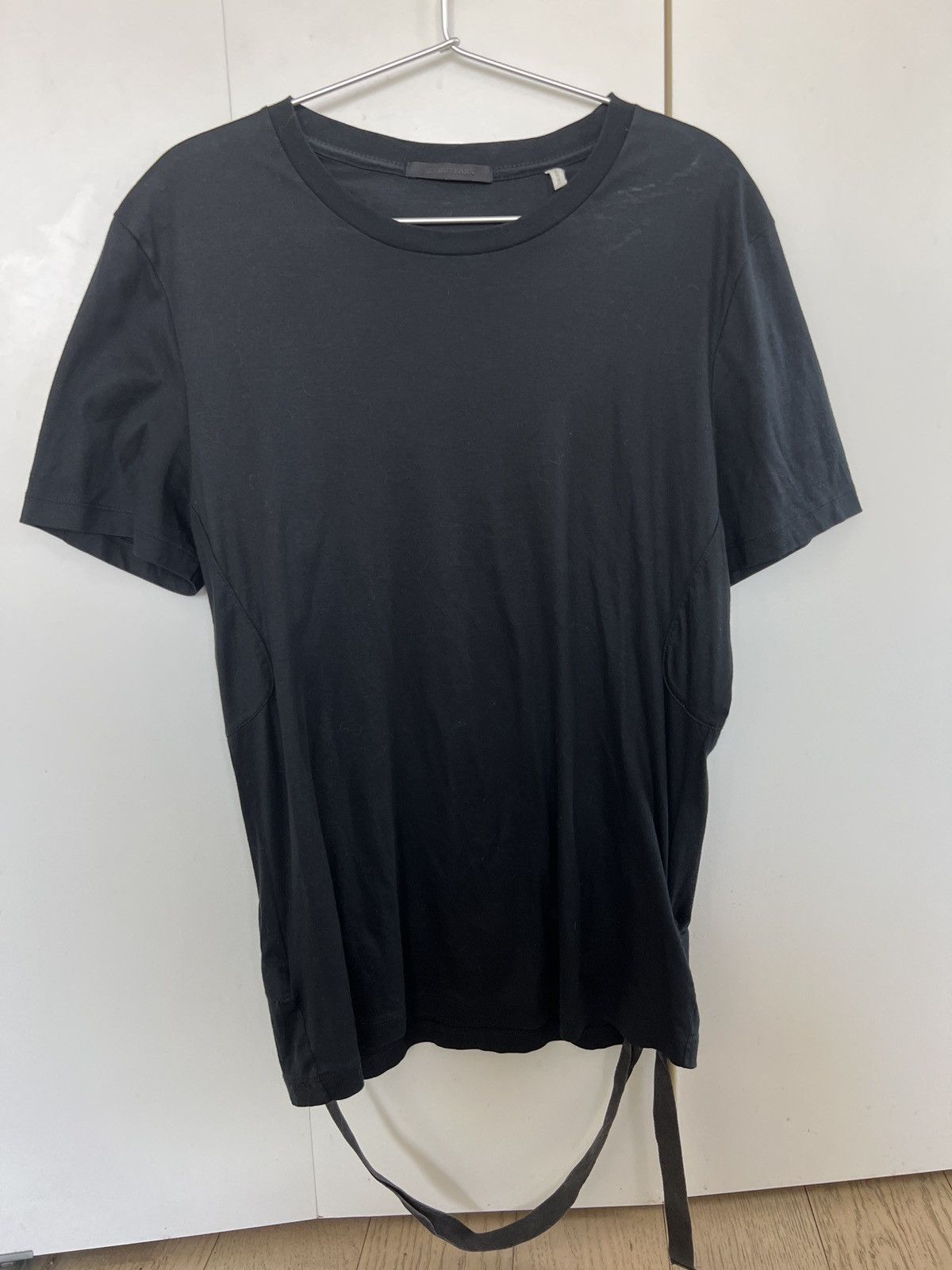 Vintage 2004 Helmut Lang Bondage T-Shirt Size M Black Length