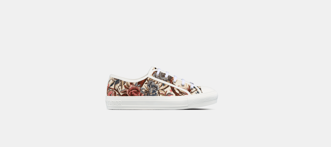 o1w1db10124 Embroidered Walk'N'Dior Sneakers in Multicolor