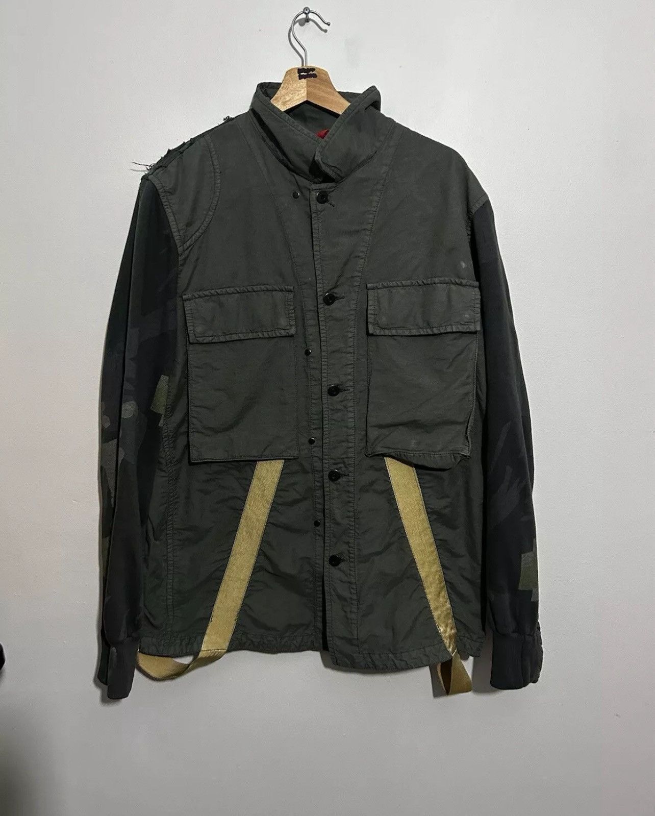 Griffin Griffin Blade-cut Bomber Parka Cotton Green/Grey Mens Large Size US L / EU 52-54 / 3 - 1 Thumbnail