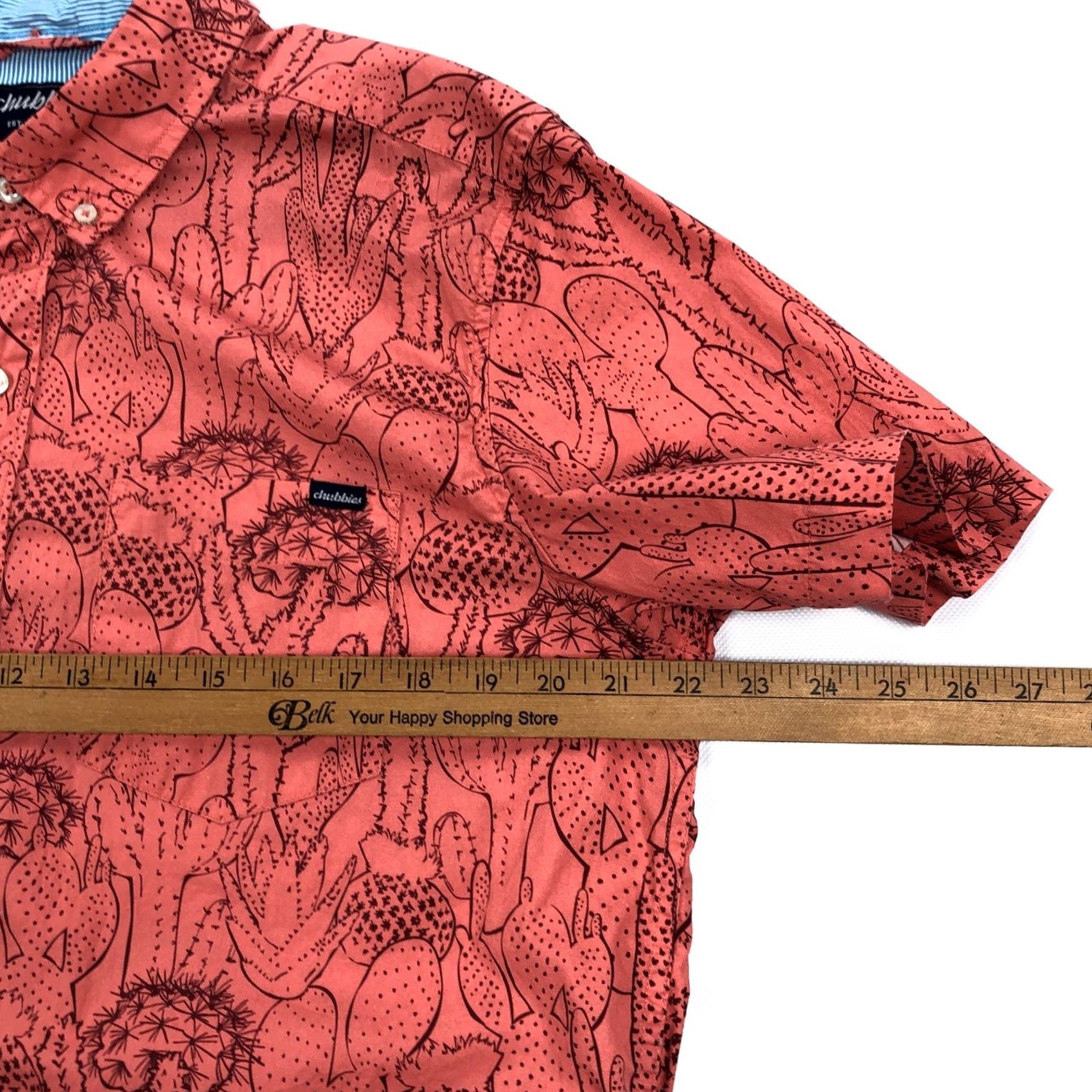 Chubbies Chubbies Shirt Mens Large Cactus Print Short Sleeve Button Up Size US L / EU 52-54 / 3 - 6 Thumbnail
